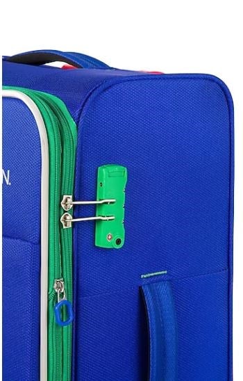 BENETTON BNT2200 KUMAŞ VALİZ SAKS MAVİ BÜYÜK BOY