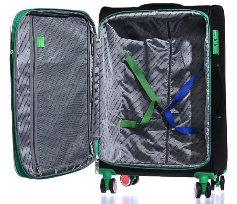BENETTON BNT2200 KUMAŞ VALİZ SİYAH ORTA BOY
