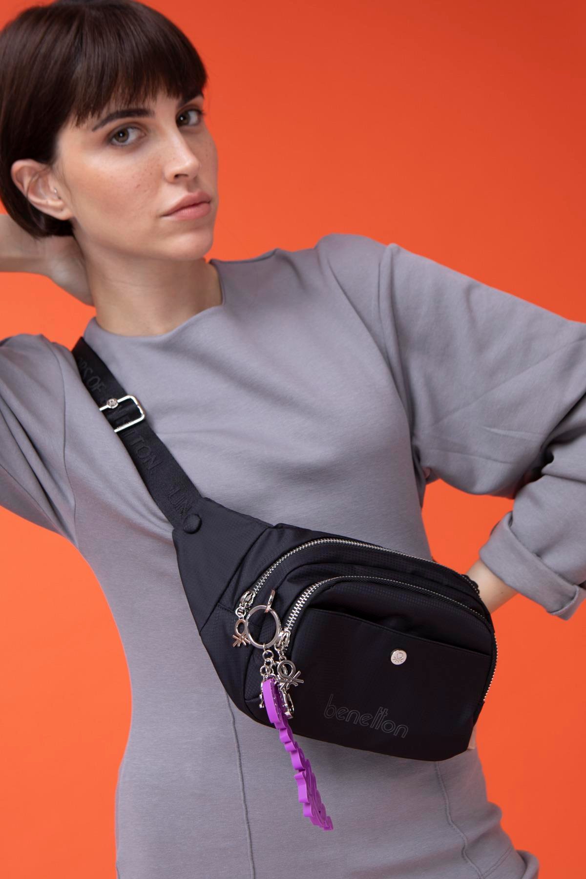 Benetton Kadın Freebag BNT1456 Siyah