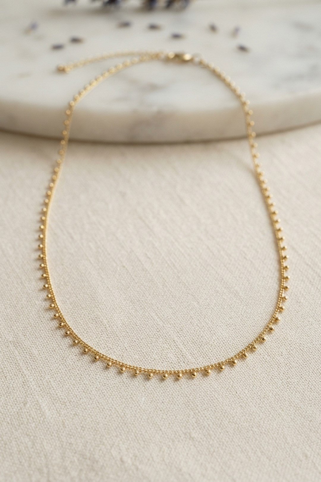 Gold Renk Topçcuk Model 60 cm Kadın Kolye