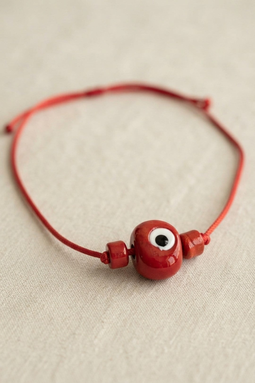 Handmade Bohem Kırmızı Nazar Kolye