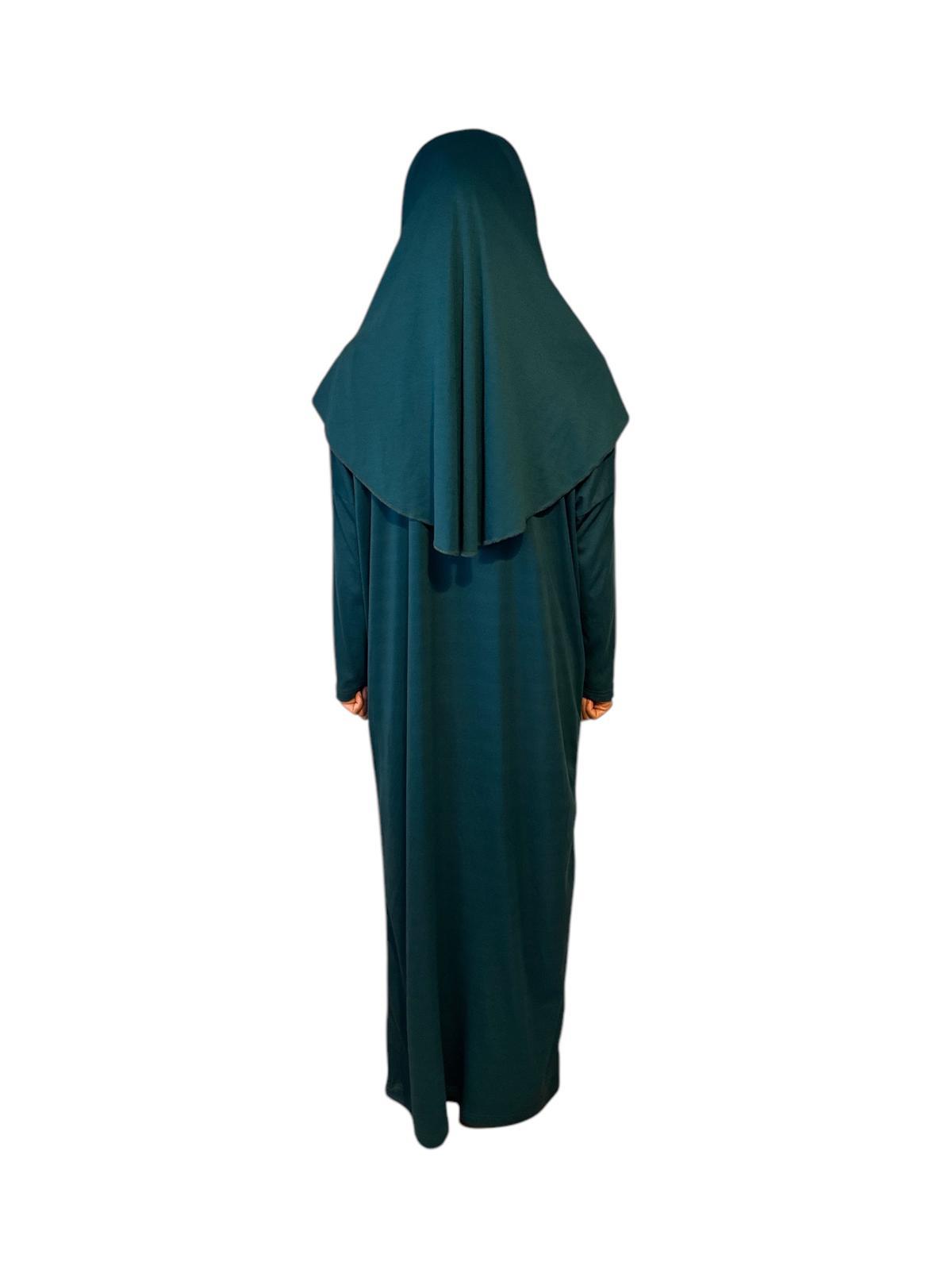 Kız Çocuk Tek Parça Namaz Elbisesi Gül Kurusu