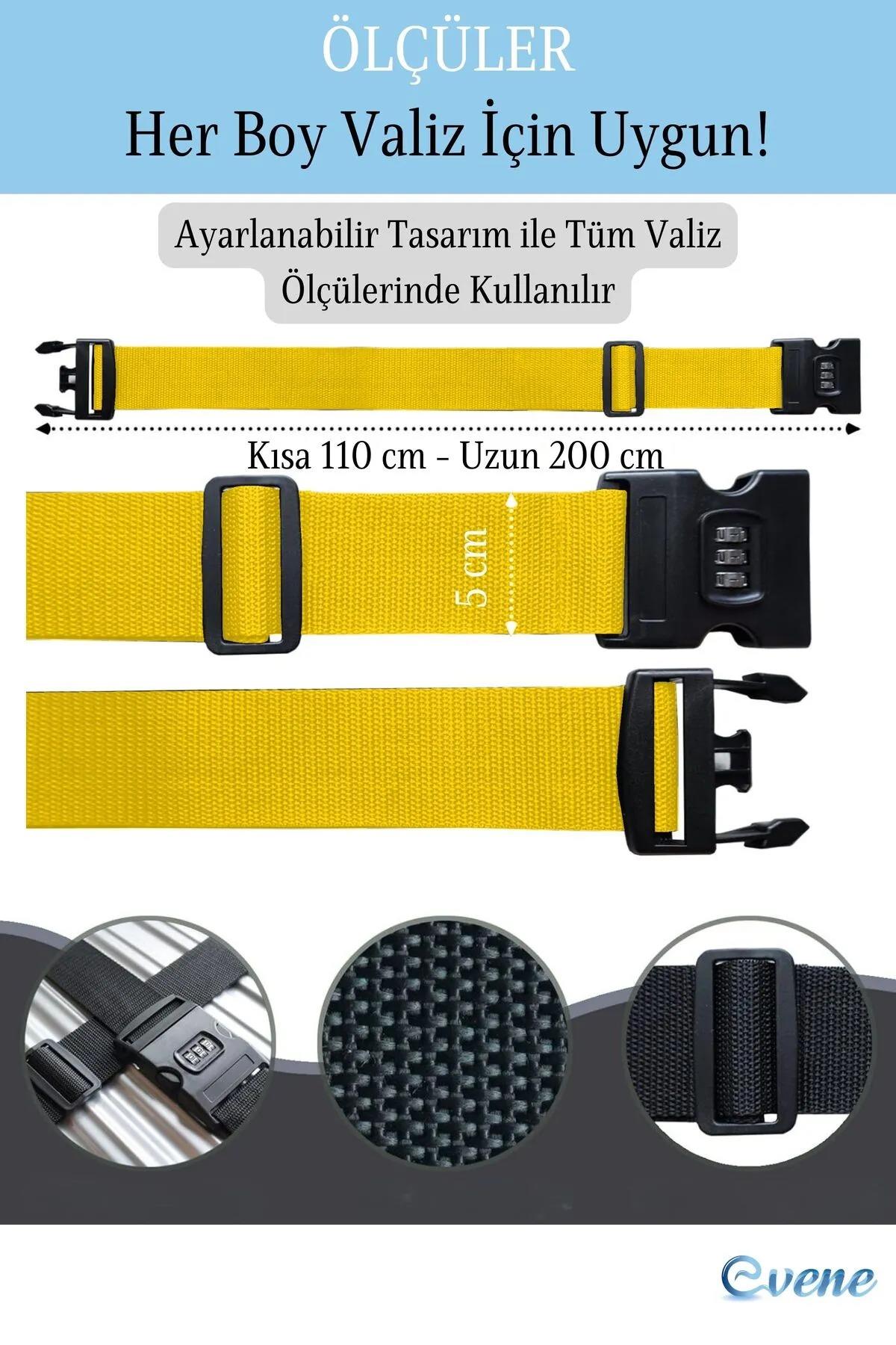 Monte Lui mnt1180 Şifreli Valiz Kemeri Sarı