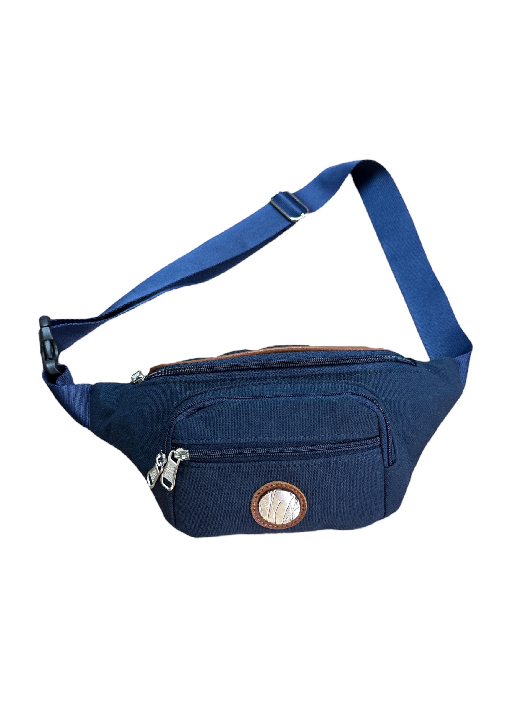 Monte Lui Unisex Kanvas Kumaş Bel ve Çapraz Çanta Lacivert
