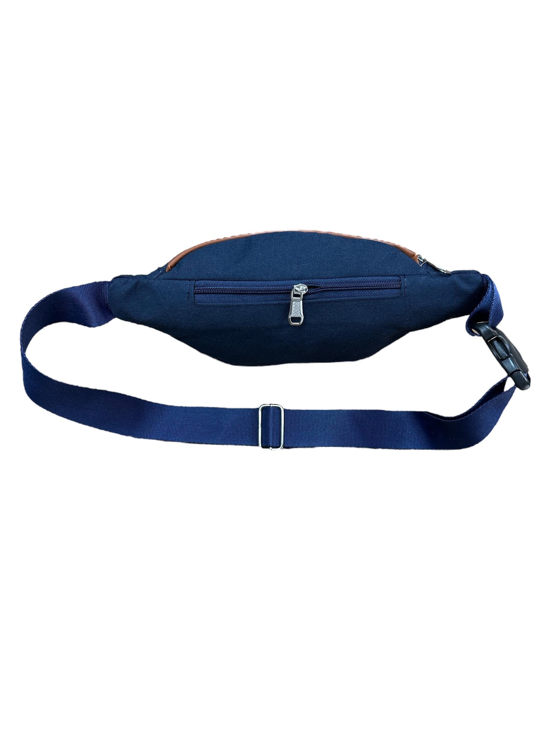 Monte Lui Unisex Kanvas Kumaş Bel ve Çapraz Çanta Lacivert