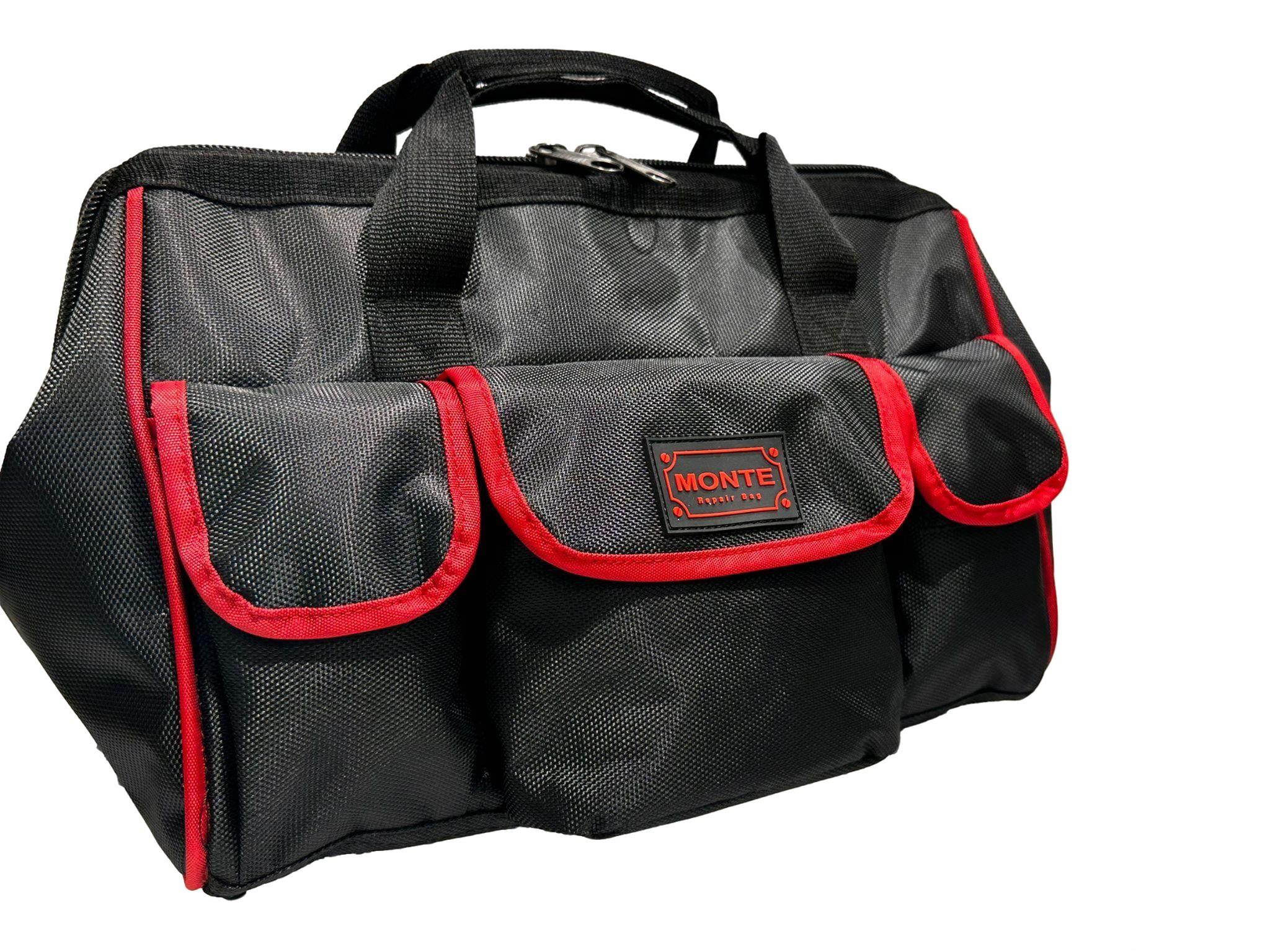 Monte Repairbag mnt2001t 17inç 10'lu Kumaş El Alet Teknisyen Çantası Kırmızı