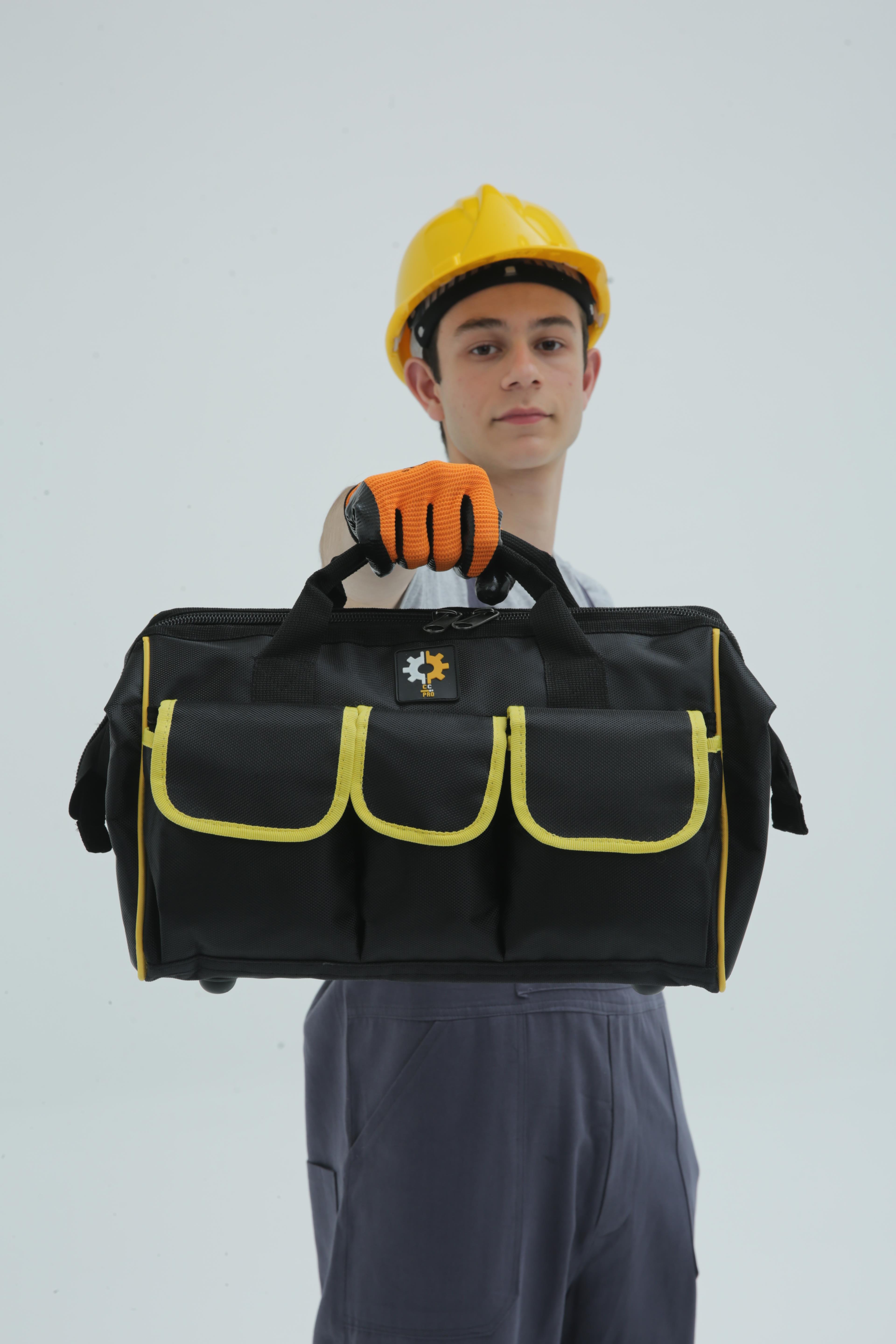 Monte Repairbag mnt2001t 17inç 10'lu Kumaş El Alet Teknisyen Çantası Sarı