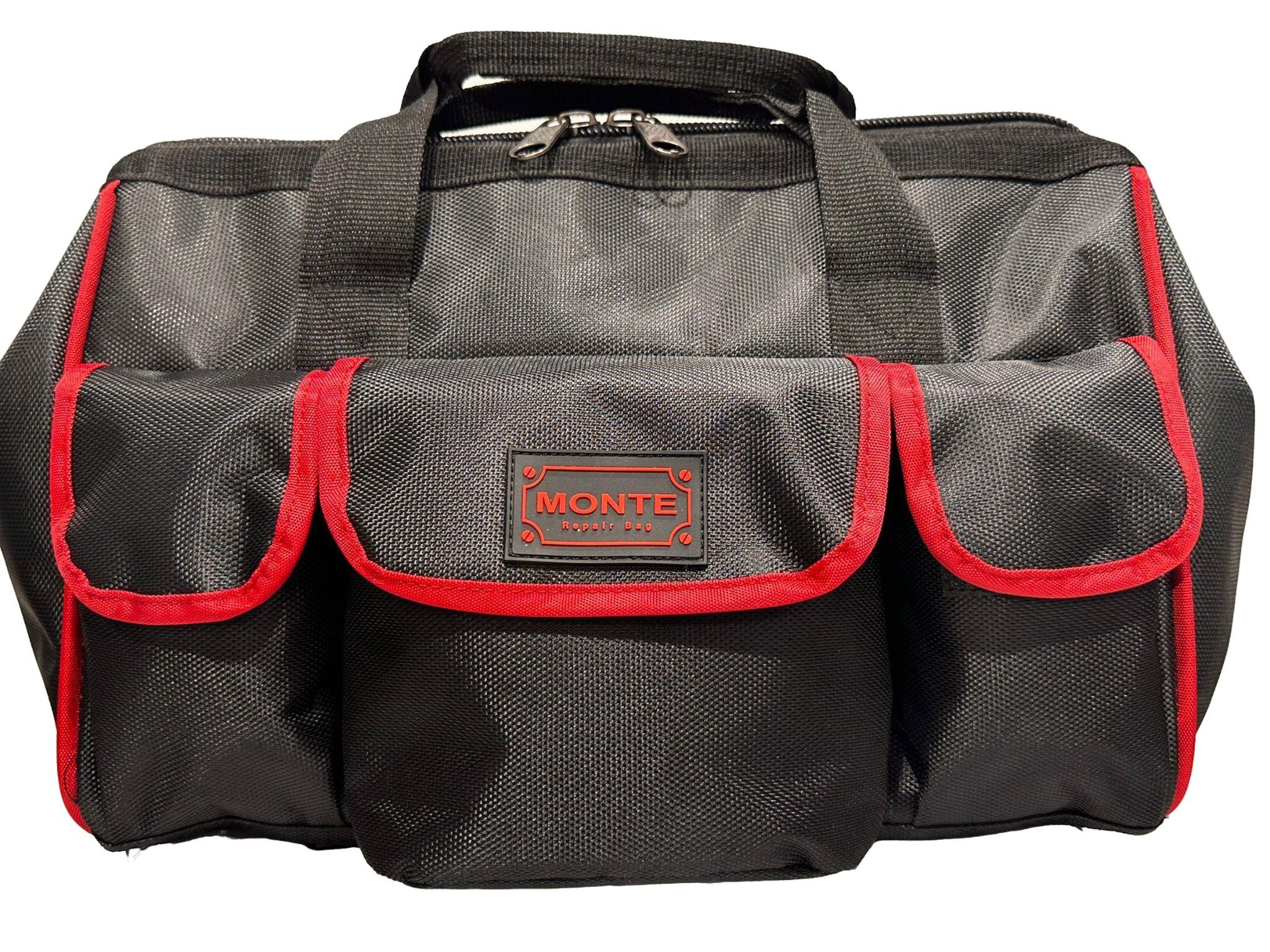 Monte Repairbag mnt2001t 17inç 10'lu Kumaş El Alet Teknisyen Çantası Kırmızı
