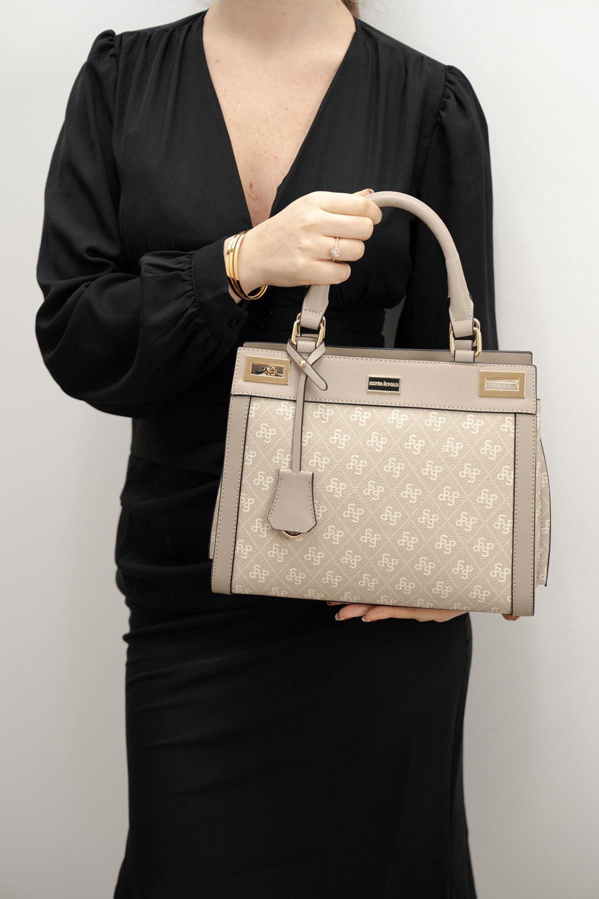 Silver Polo 1174 Kadın El Çantası Kum Vizon