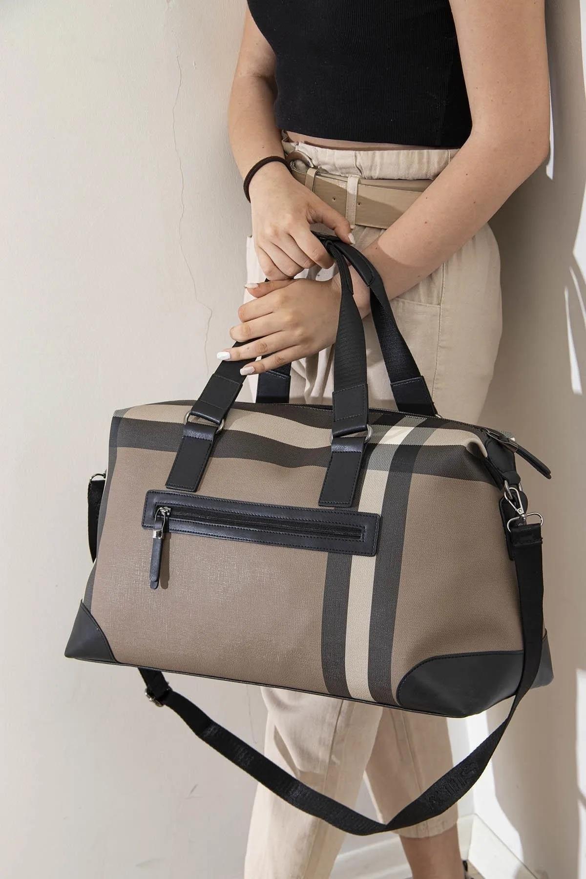 Silver&Polo 873 Seyahat Çantası Kahve Siyah