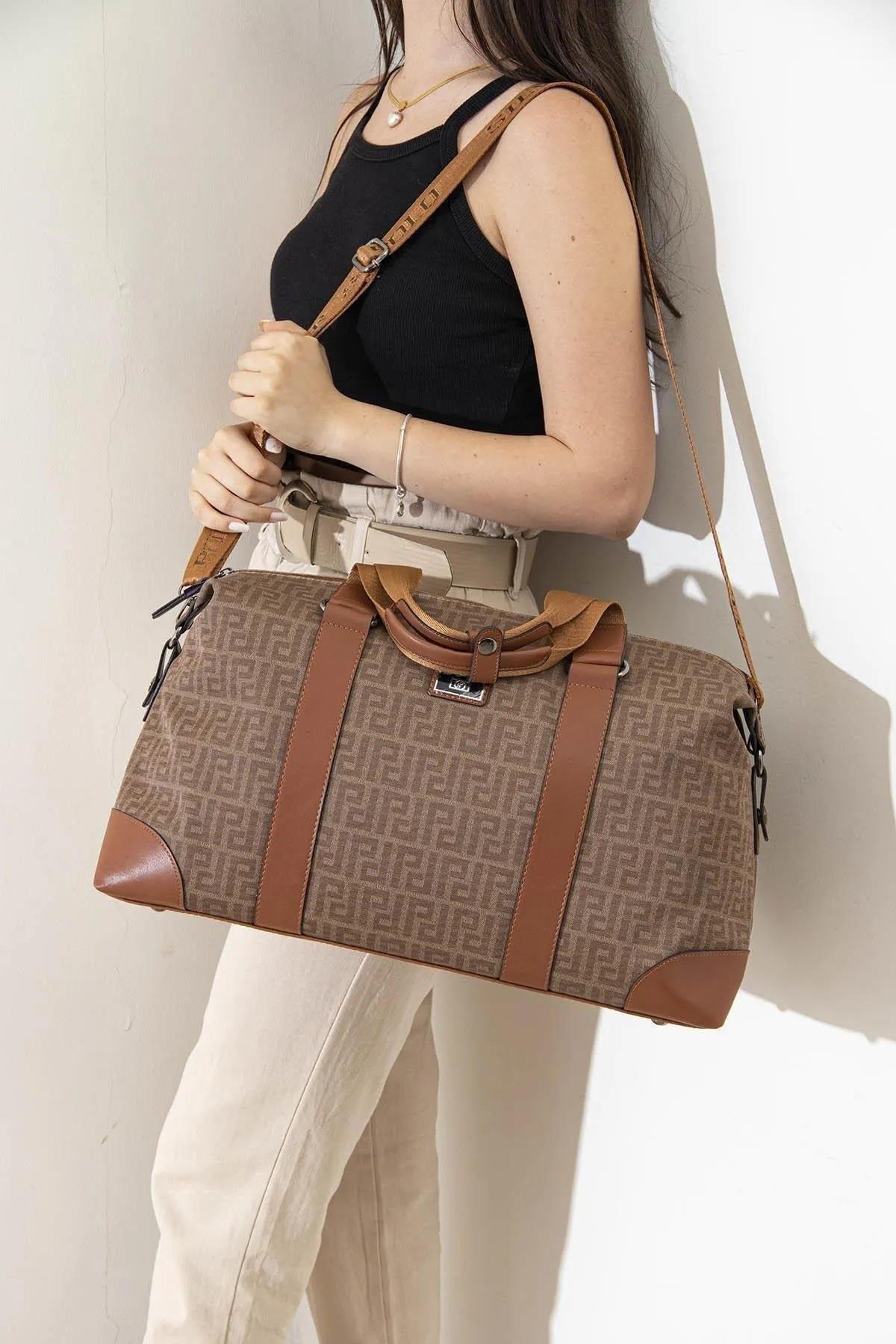 Silver&Polo 873 Seyahat Çantası Toprak Taba