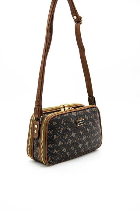 Silver&Polo 899 Kadın Çapraz Çanta Kahve Sarı / Taba