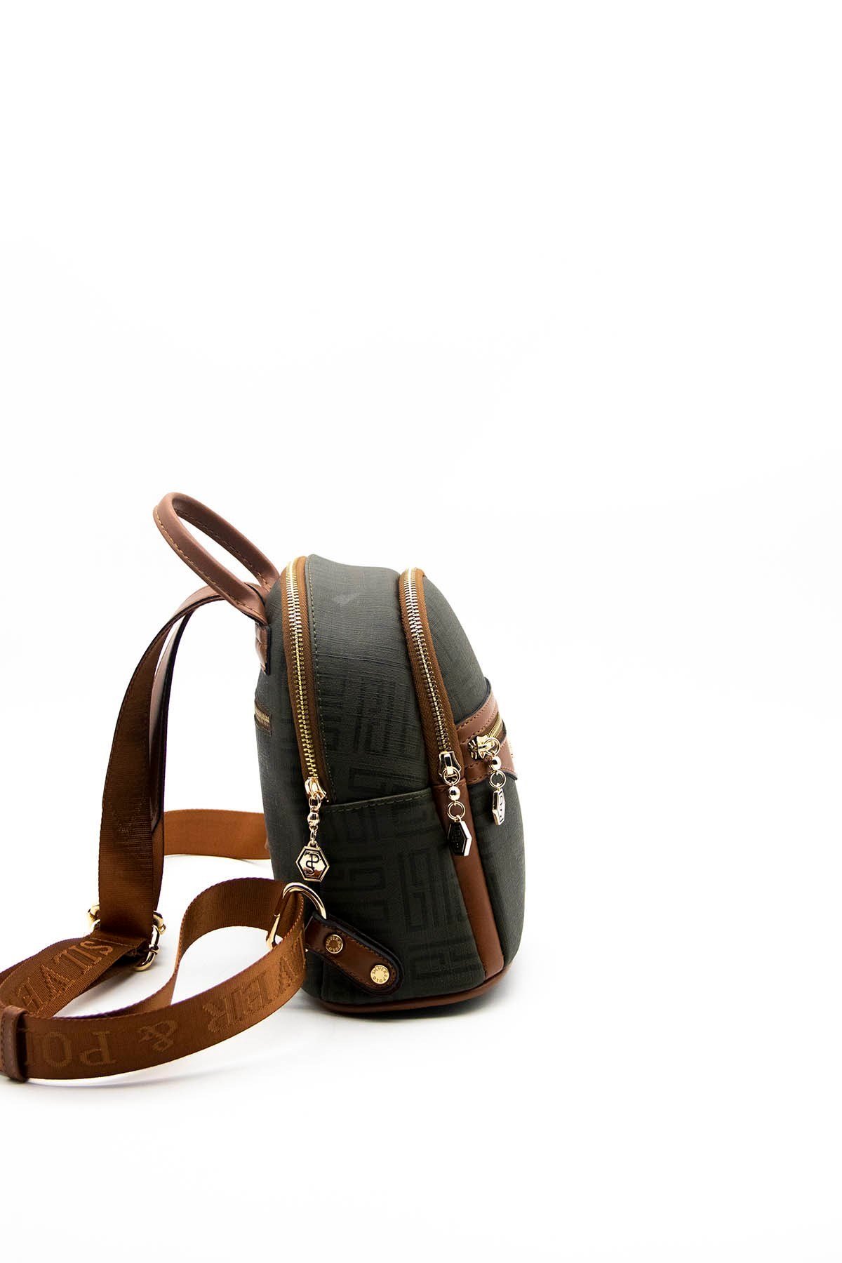 Silver&Polo 983 Kadın Mini Sırt Çantası Haki Taba
