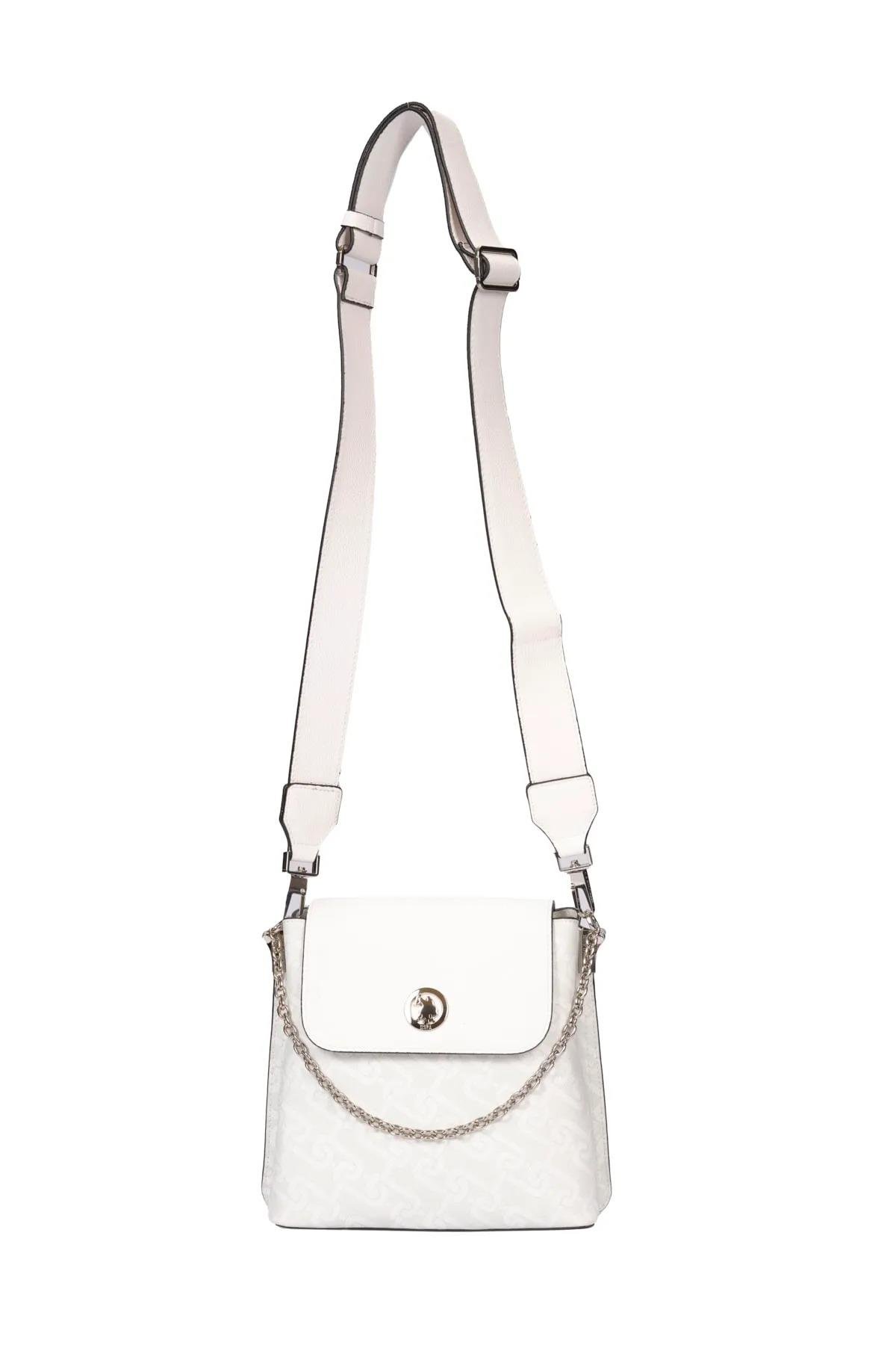 U.S Polo 23132 Kadın El ve Omuz Çantası Taş Beyaz