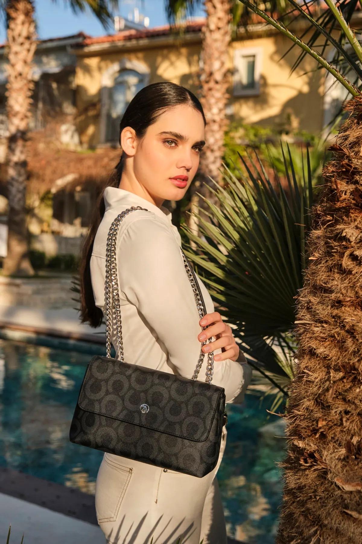 U.S Polo 23225 Kadın Omuz ve Çapraz Çanta Siyah