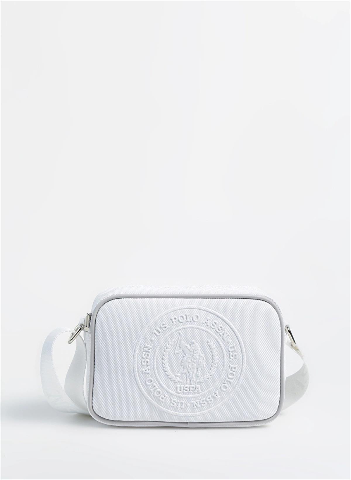 U.S Polo 23309 Kadın Çapraz Çanta Beyaz Gri