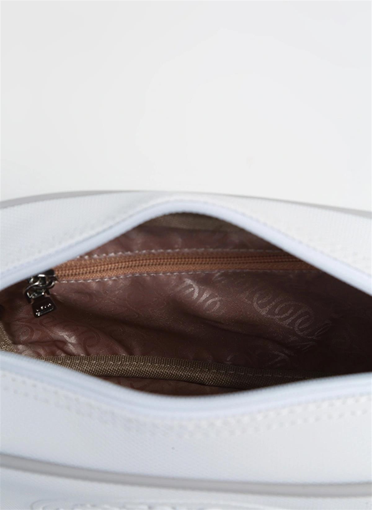 U.S Polo 23309 Kadın Çapraz Çanta Beyaz Gri