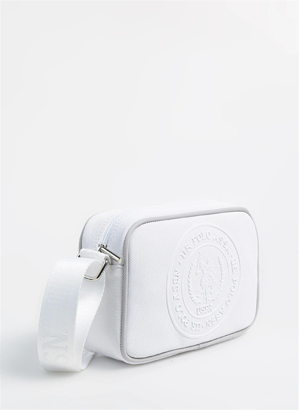 U.S Polo 23309 Kadın Çapraz Çanta Beyaz Gri