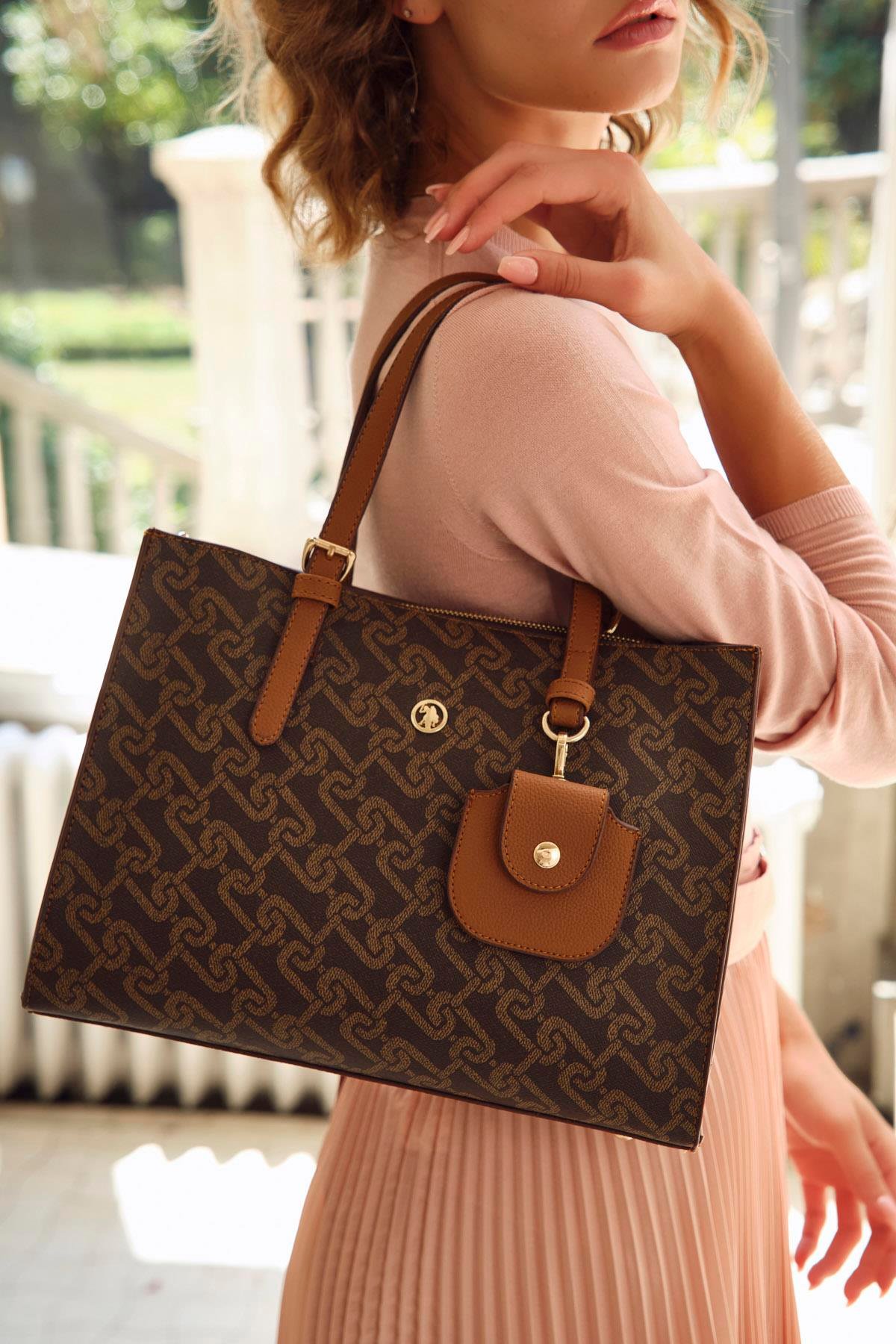 Us Polo us23548 Kadın Omuz Çantası Kahve