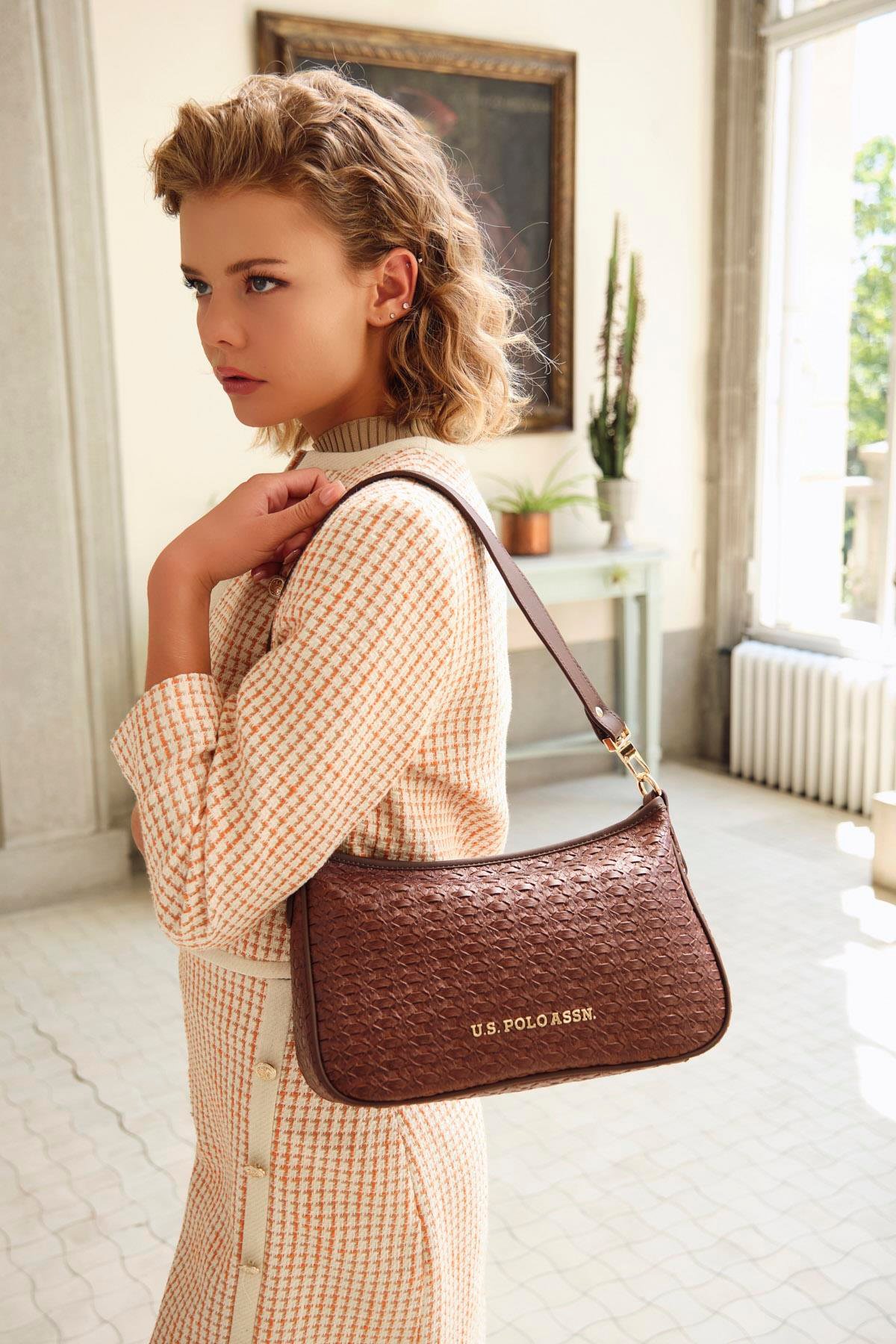 Us Polo us23645 Kadın Omuz Çantası Taba