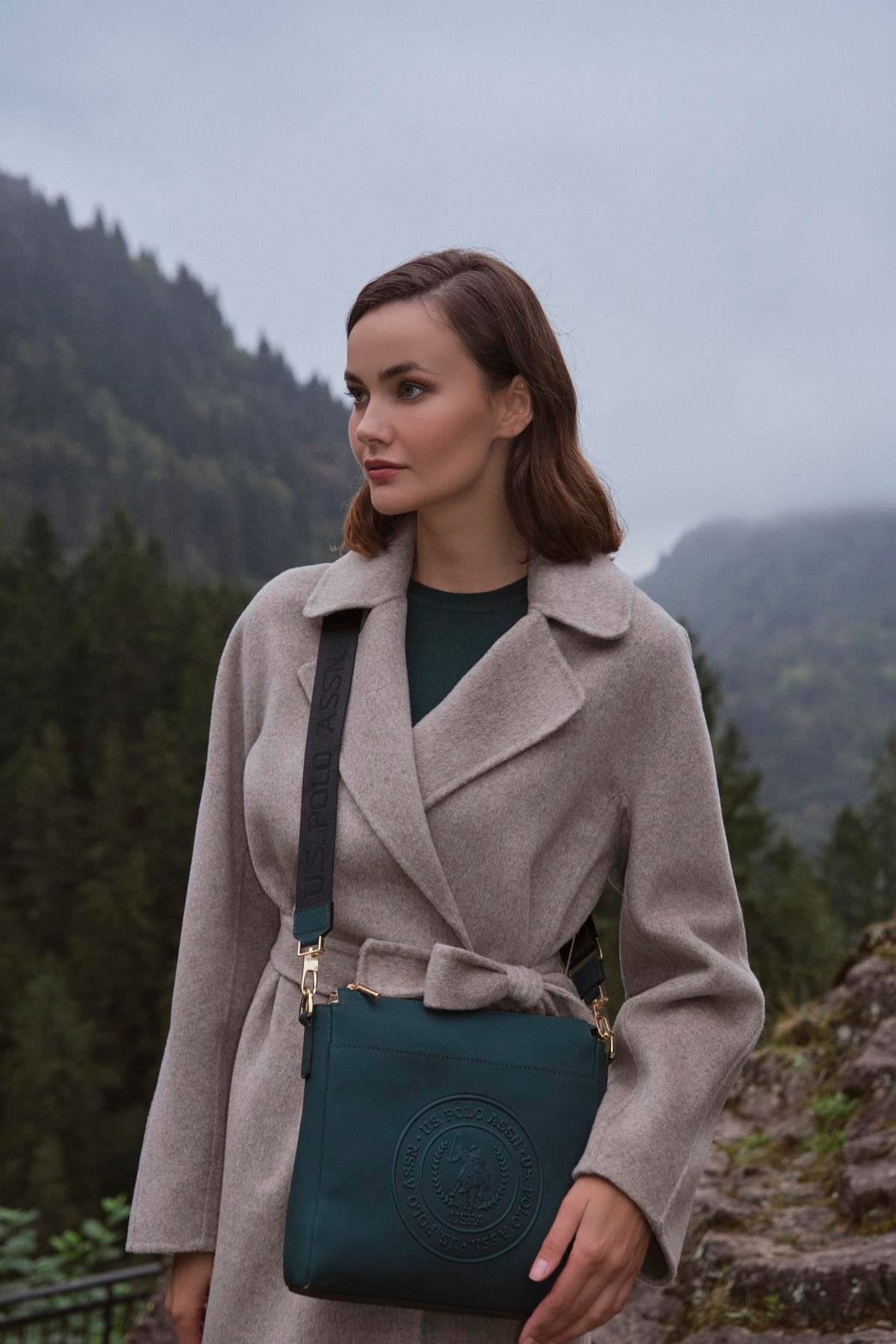 Us Polo us23695 Kadın Çapraz Çanta Petrol