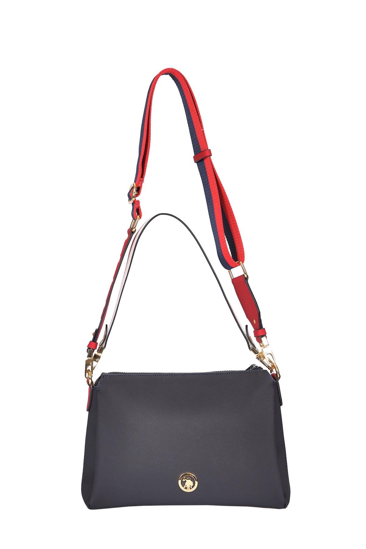 Us Polo us24491 Kadın Omuz Ve Çapraz Çanta Lacivert Kırmızı Beyaz