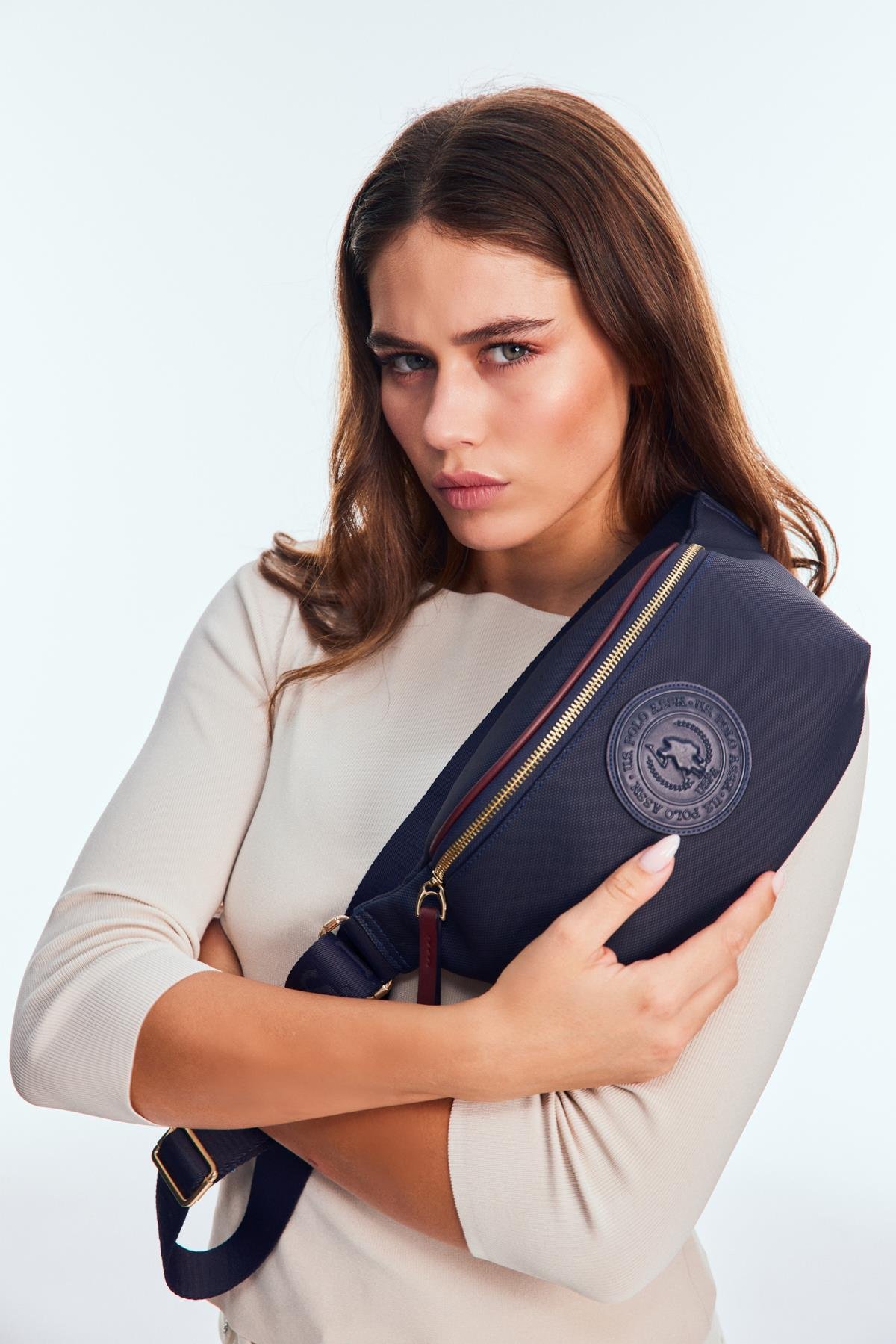 Us Polo us24741 Kadın Bel Çantası Lacivert Bordo