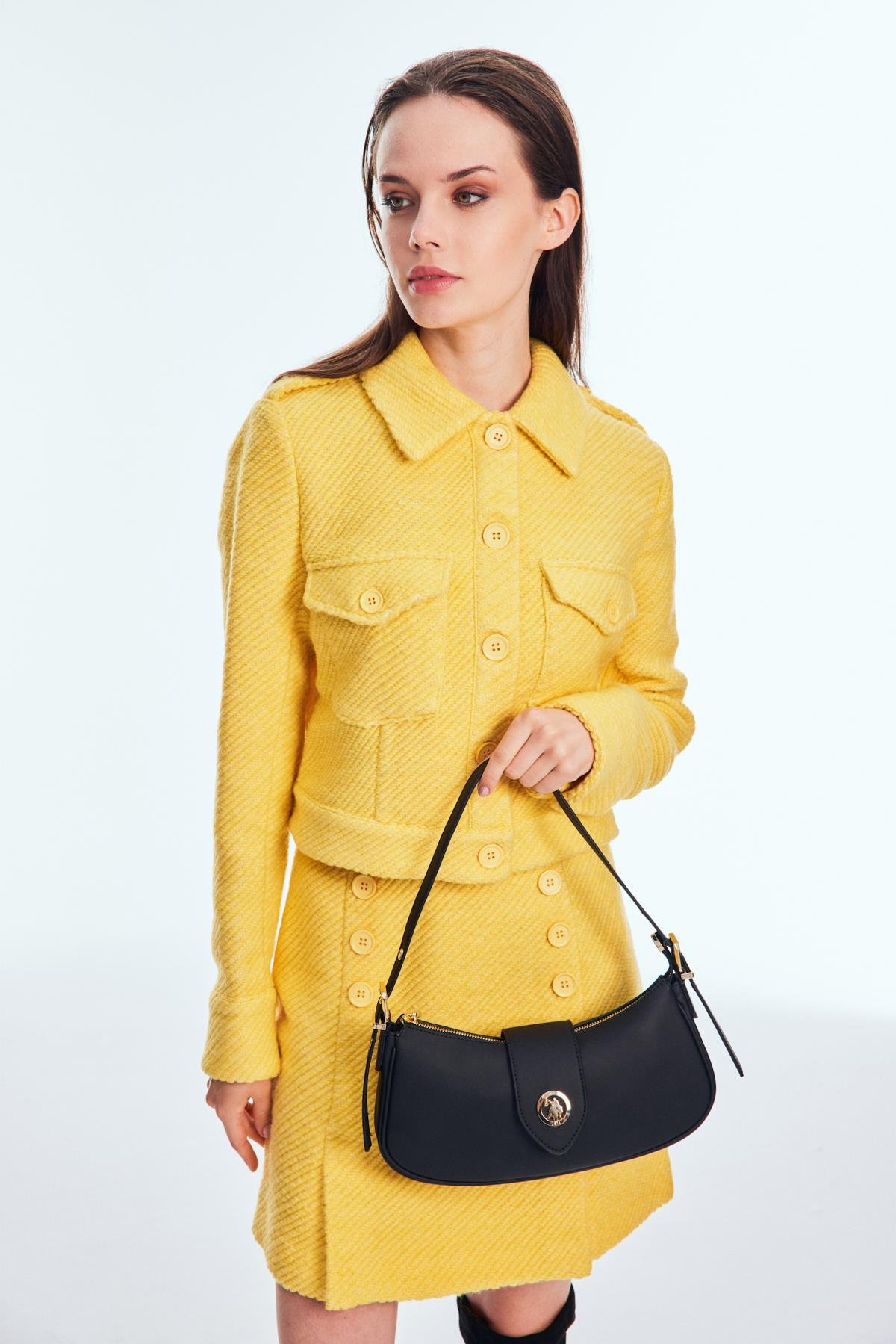 us24631 Kadın Omuz Çantası Siyah