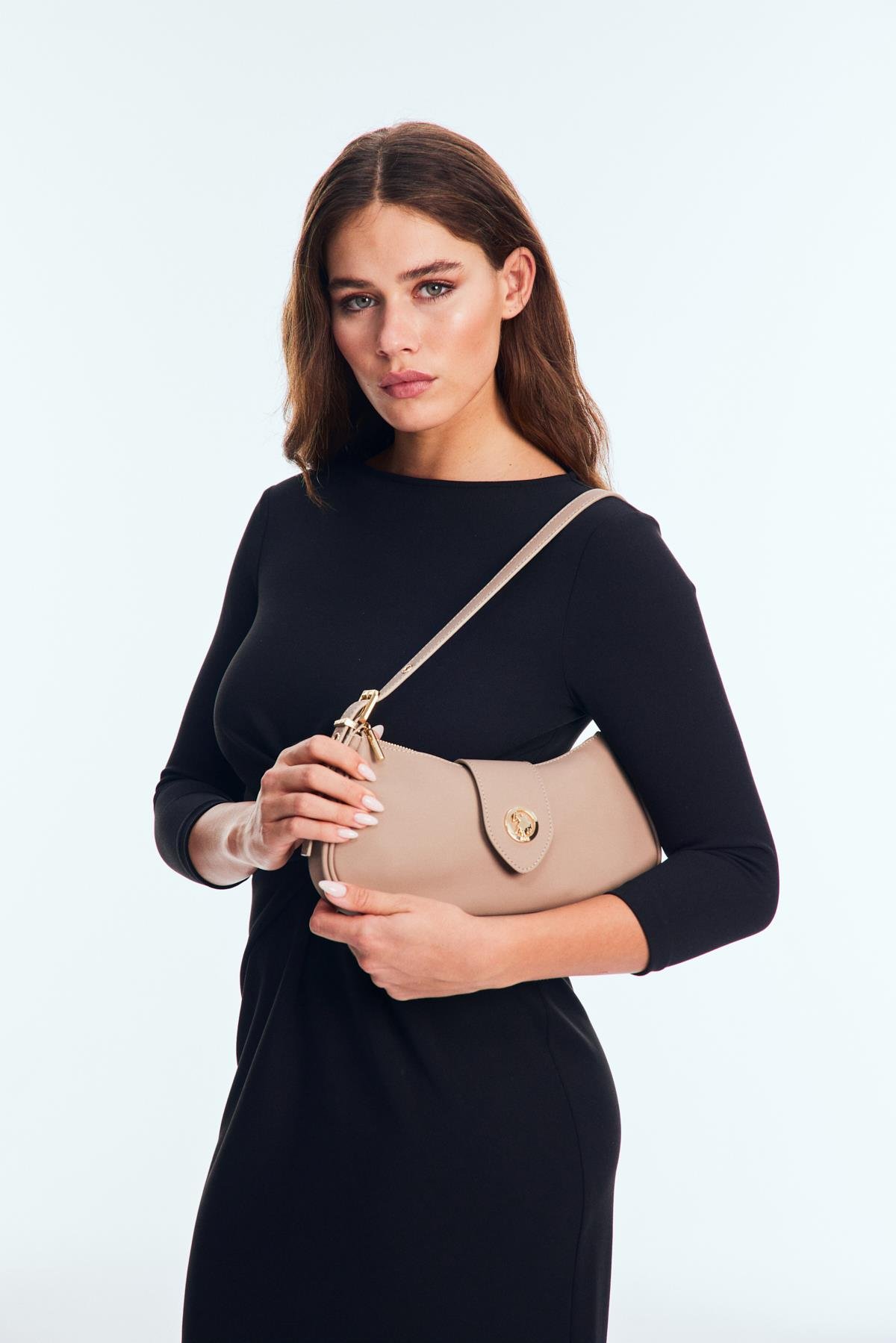 us24631 Kadın Omuz Çantası Vizon