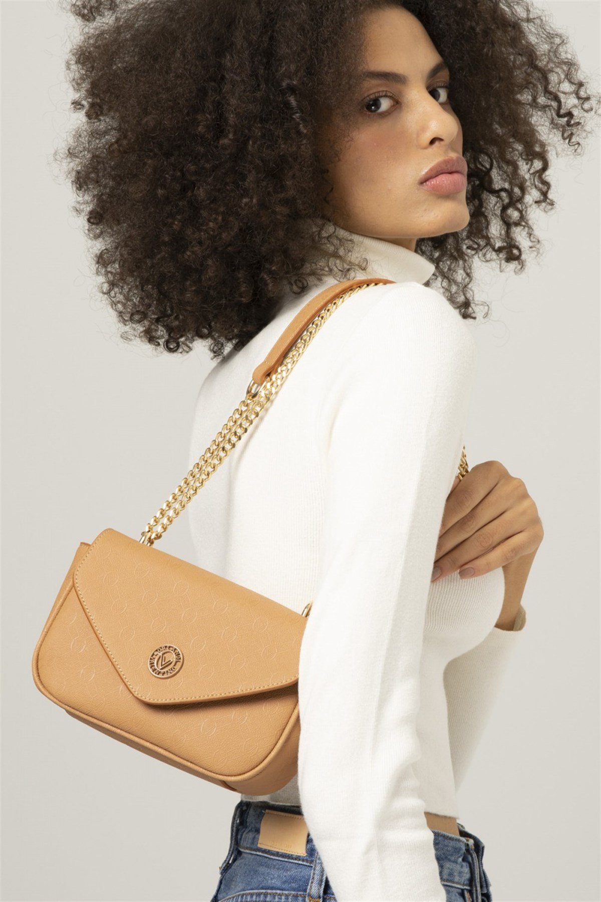 Valentıno Orlandi vlt 078 Kadın Çapraz Çanta Camel