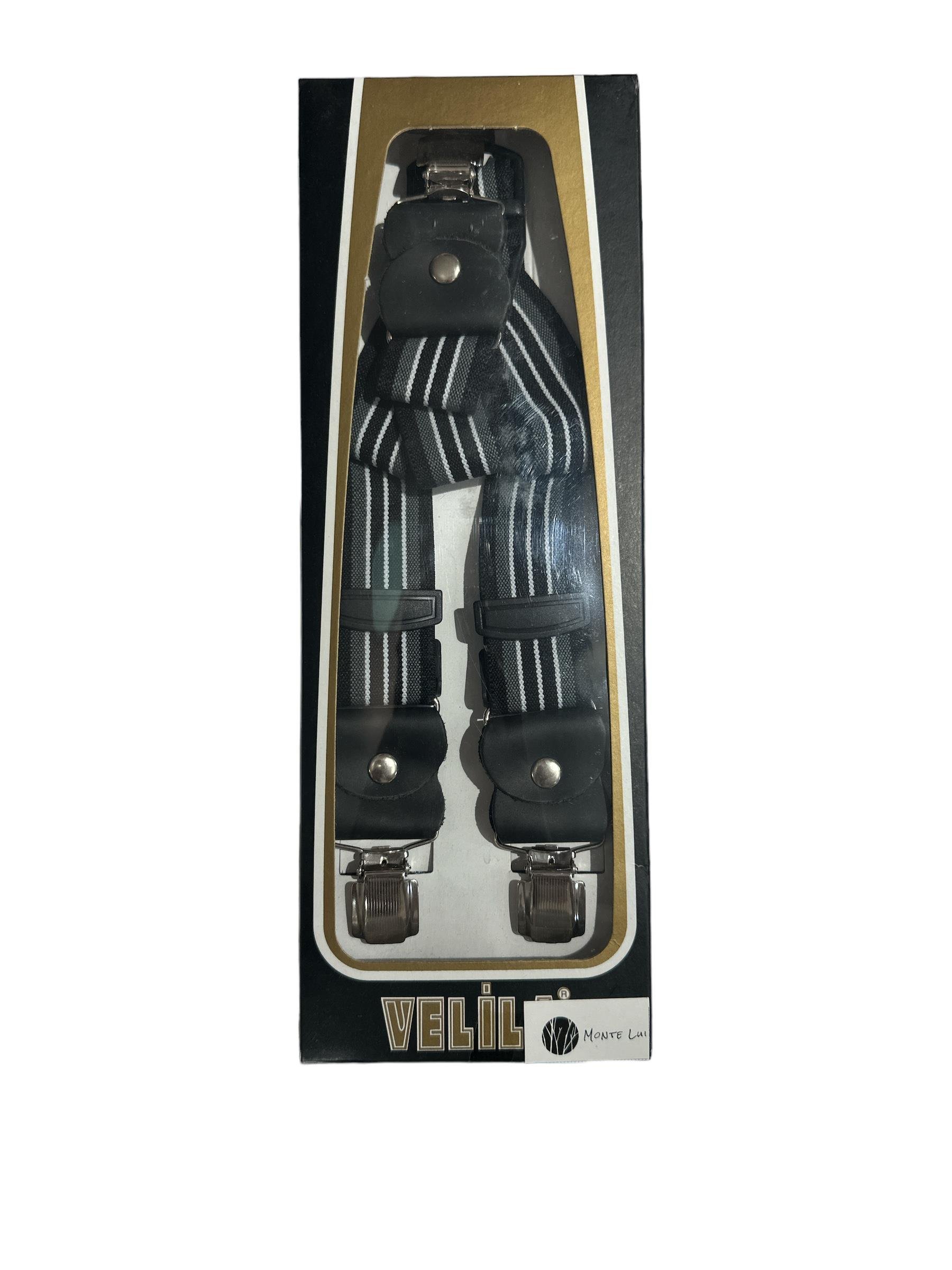 Velila Erkek Pantolon Askısı Gri Siyah