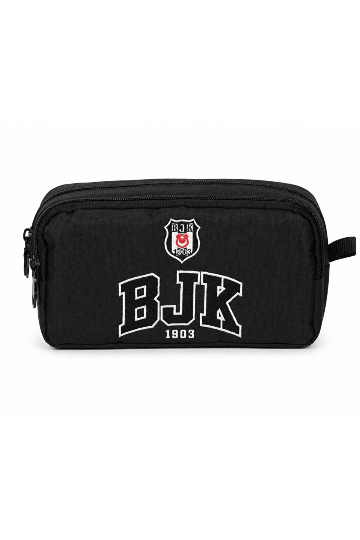  Beşiktaş Lisanslı Çift Bölmeli - Logolu Su İtici Kumaşlı Kalem Kutusu