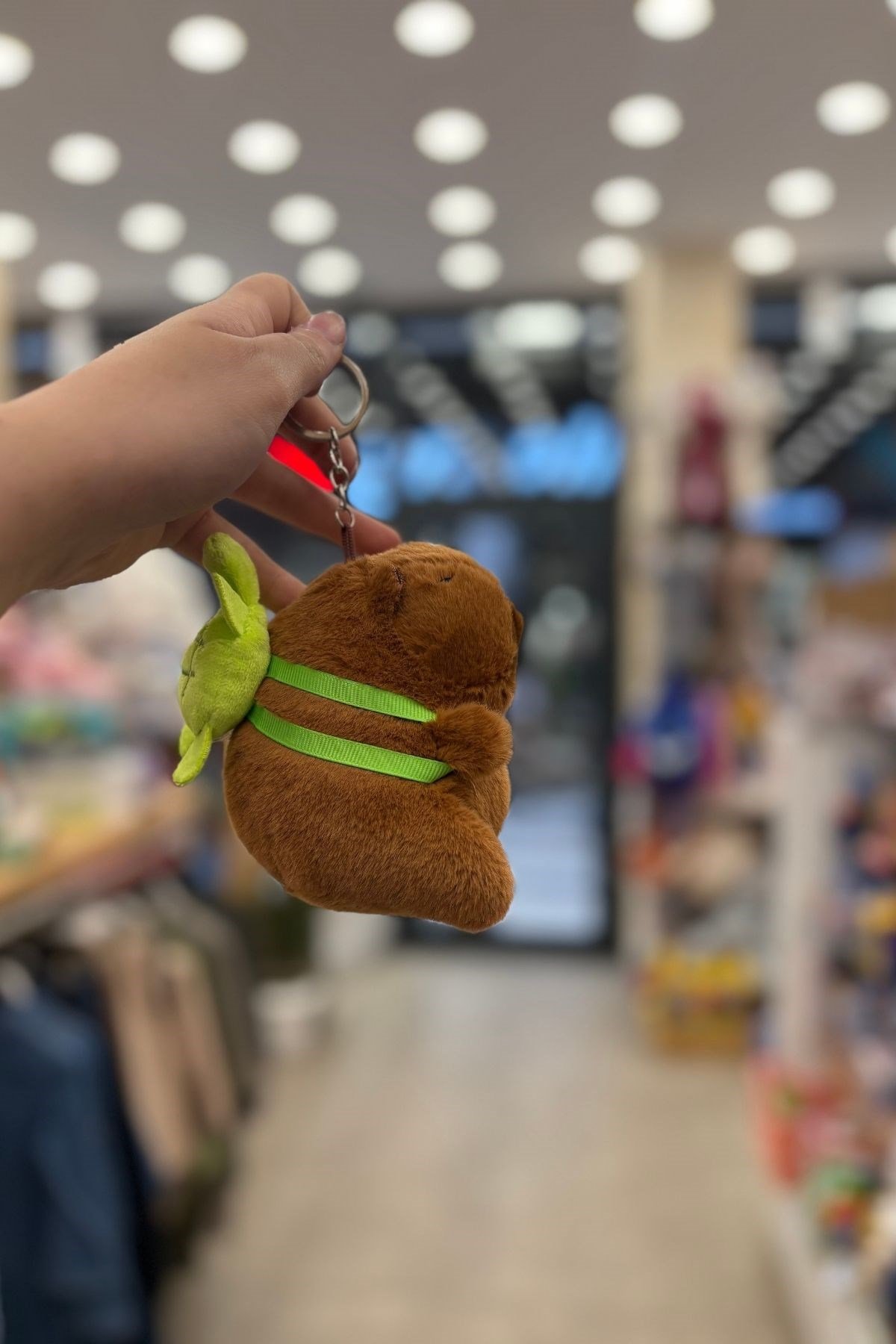 Capybara Kaplumbağalı Peluş Oyuncak Anahtarlık