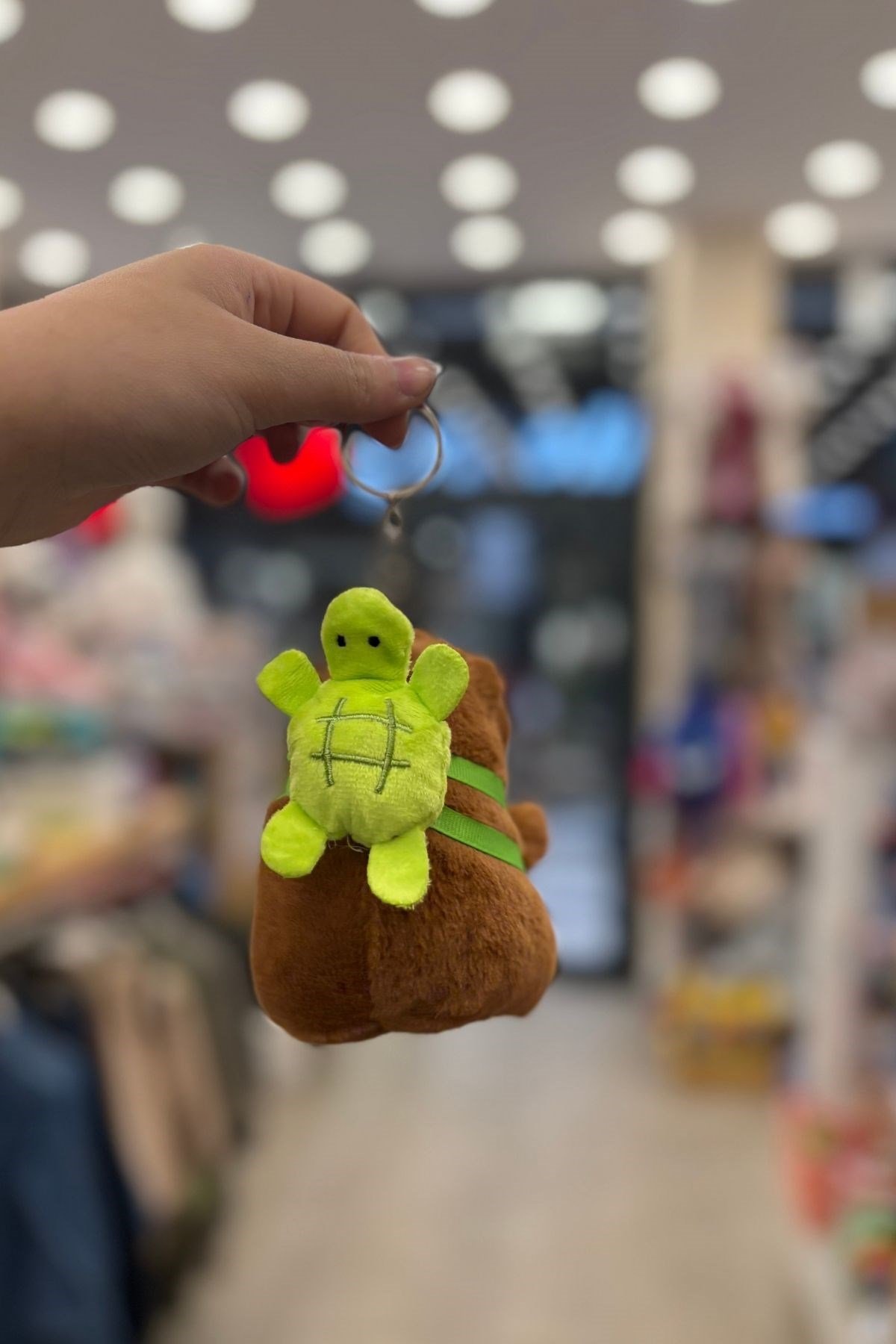 Capybara Kaplumbağalı Peluş Oyuncak Anahtarlık