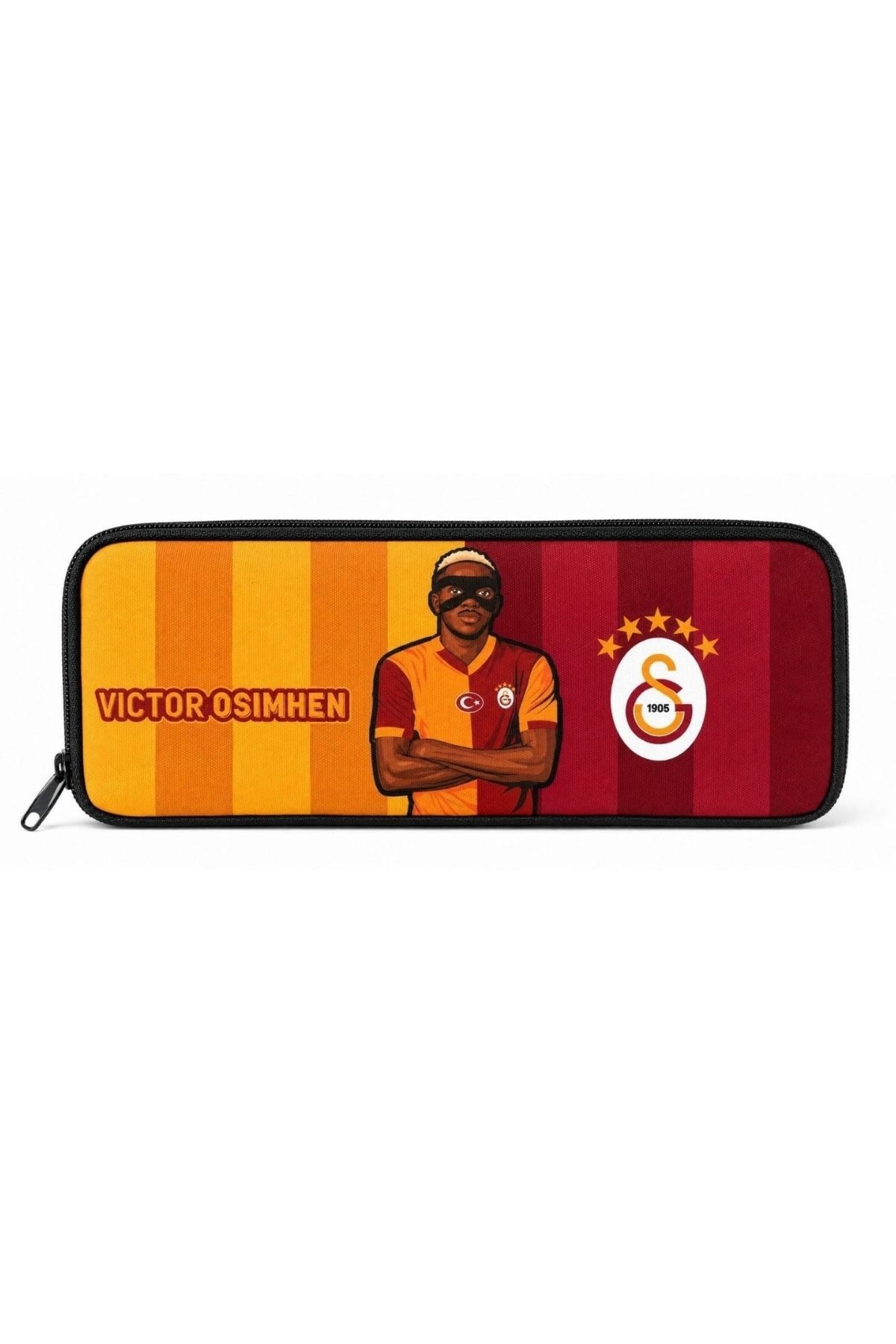 Galatasaray Tek Gözlü İnce Erkek Çocuk Kırmızı Okul Kalem Çantası/Kalemlik