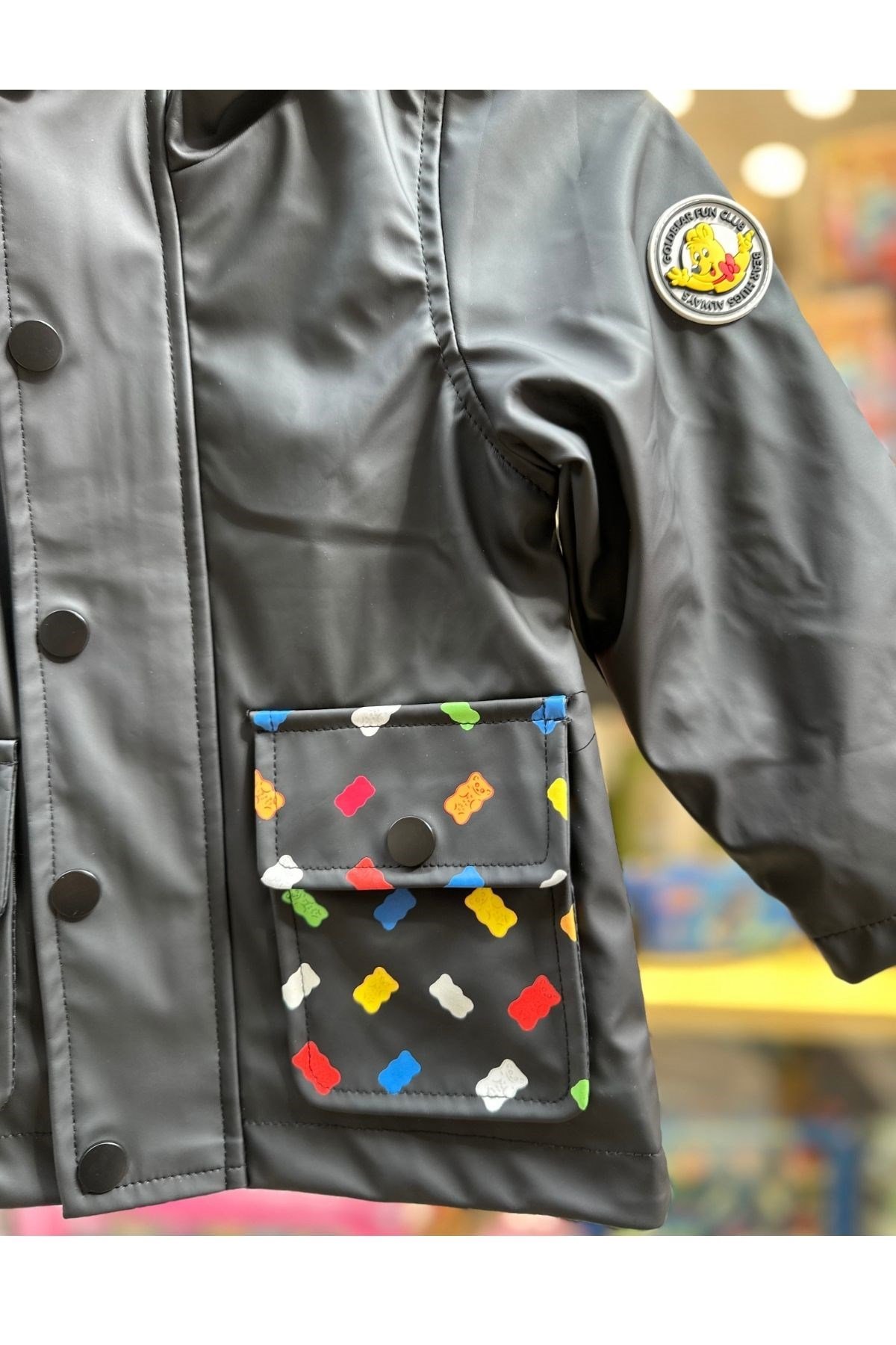 Haribo PU Unisex Çocuk Yağmurluk - Koyu Lacivert