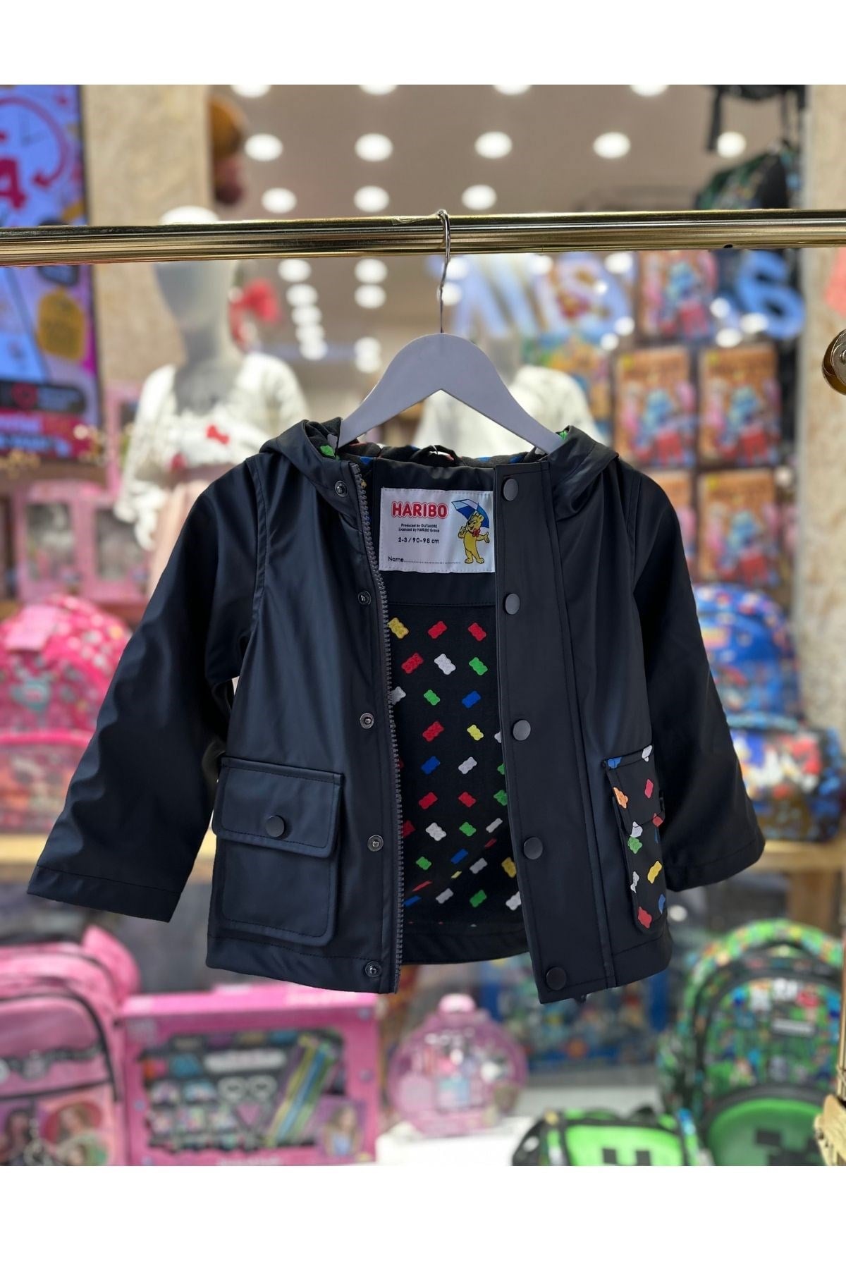 Haribo PU Unisex Çocuk Yağmurluk - Koyu Lacivert