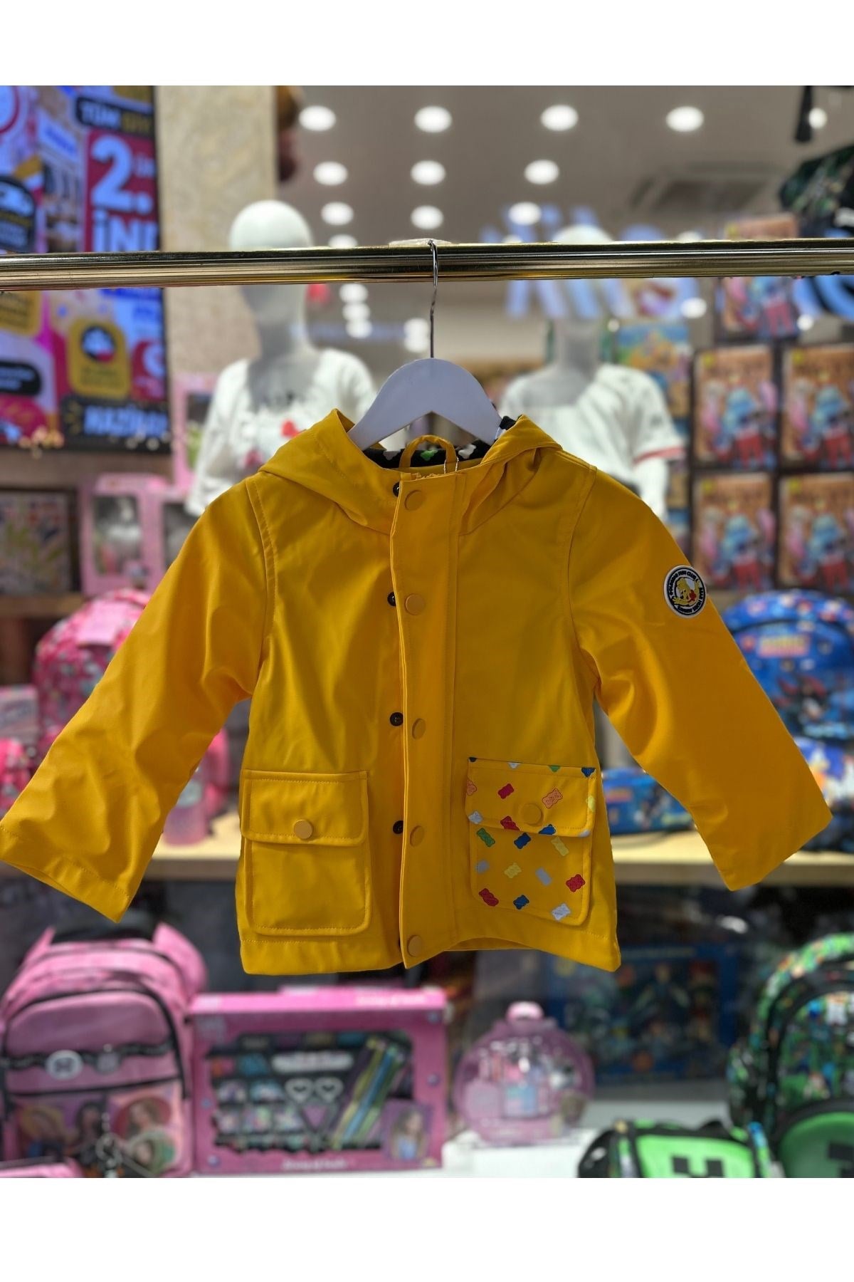 Haribo PU Unisex Çocuk Yağmurluk - Sarı