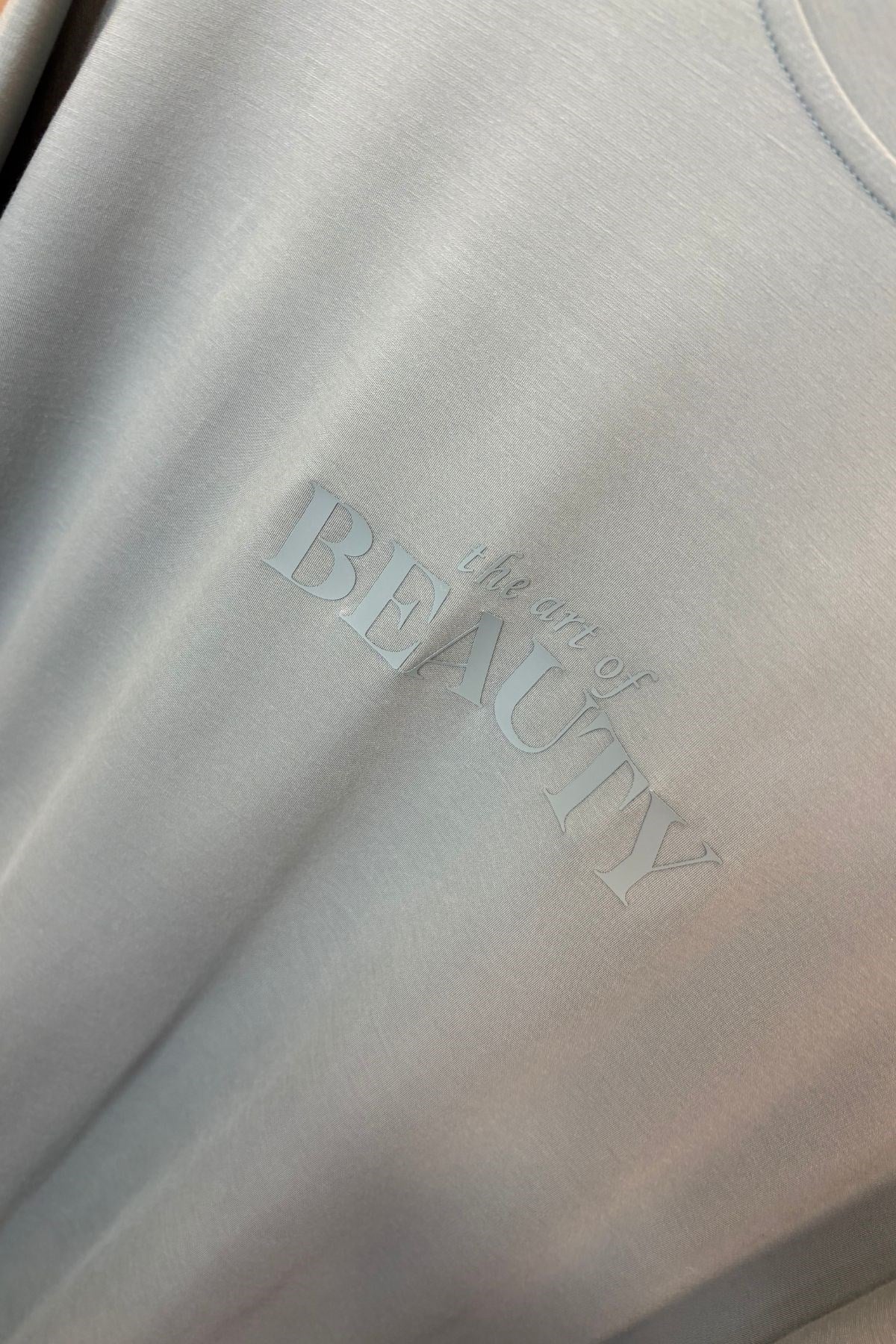 Kadın Tonoton Baskılı Basıc T-shirt -Koyu Çağla
