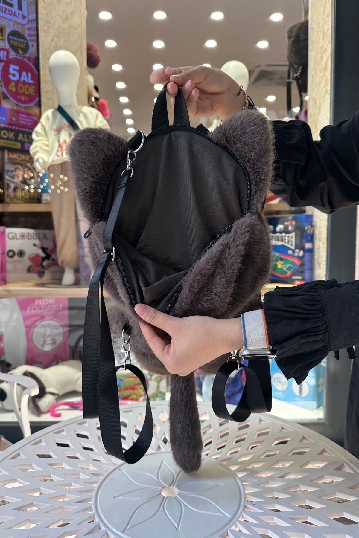 Kedi Peluş Sırt Çantası 48 CM - Model 2