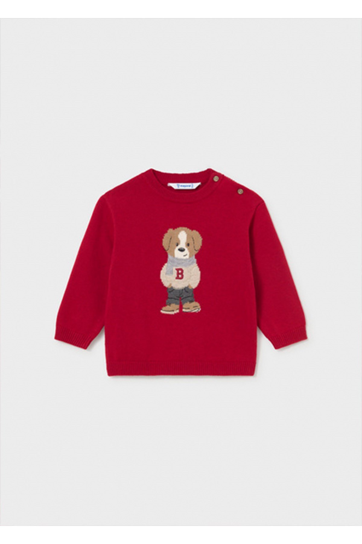 Mayoral Kış Sezon Erkek Bebek Figürlü Kazak - Kırmızı