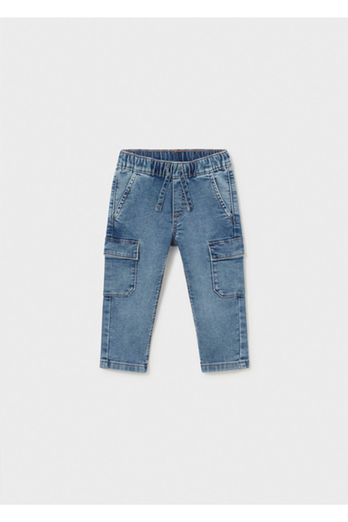 Mayoral Kış Sezon Erkek Bebek Kargo Cep Denim Pantolon - Mavi