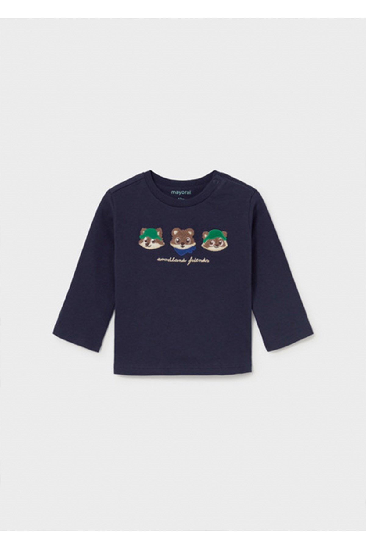 Mayoral Kış Sezon Erkek Bebek Uzun Kol Baskılı Tshirt - Lacivert
