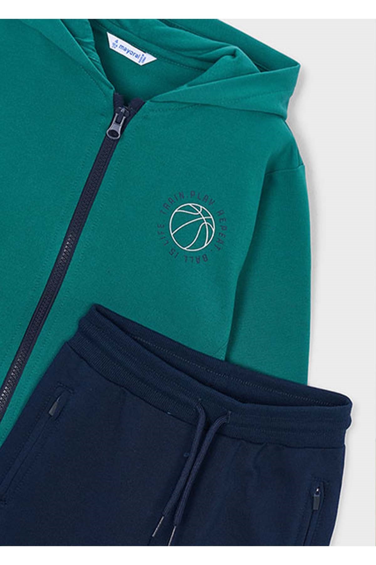 Mayoral Kış Sezon Erkek Çocuk 3'lü Sweatshirt Çift Altlı Takım  - Yeşil