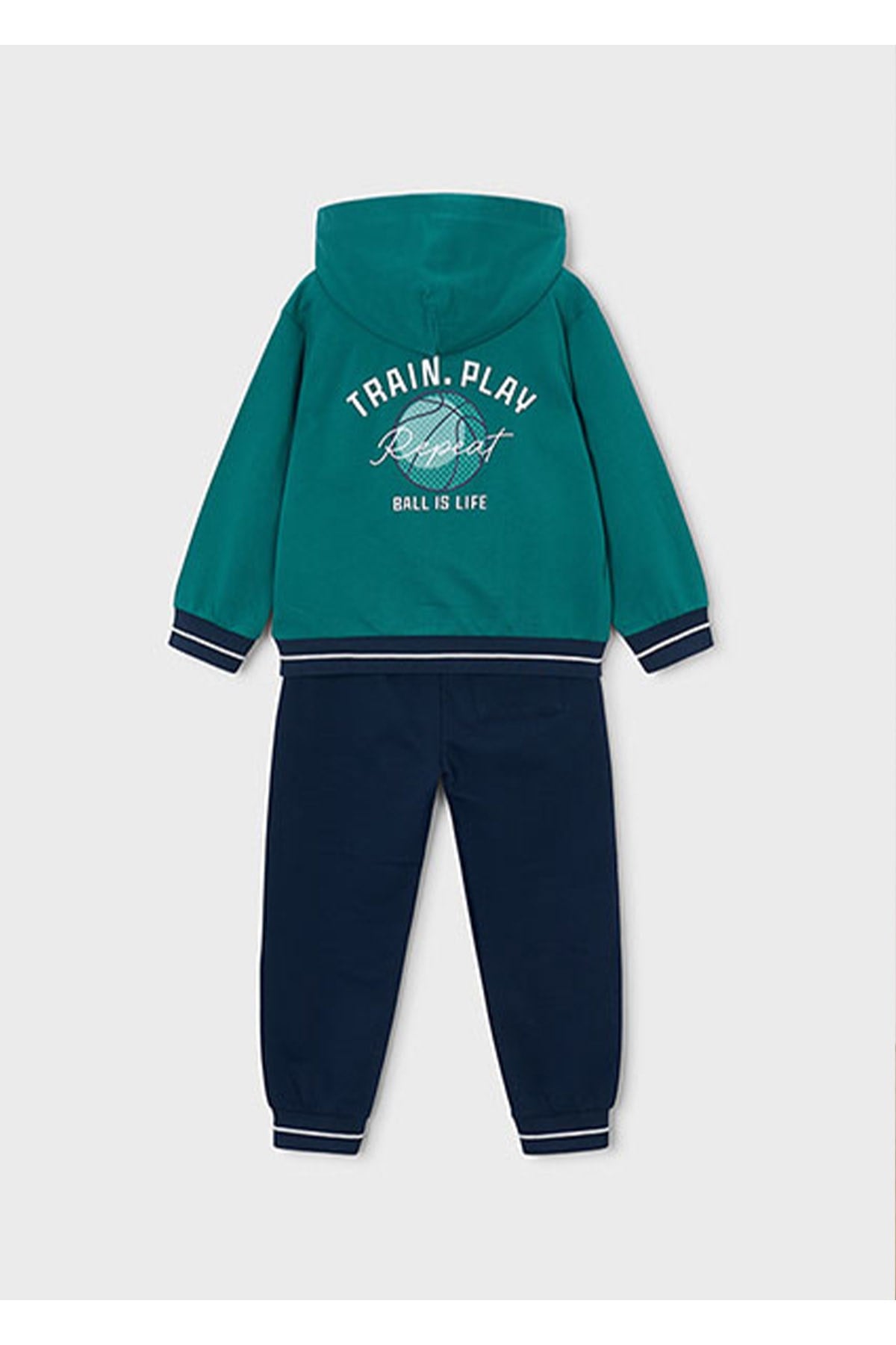 Mayoral Kış Sezon Erkek Çocuk 3'lü Sweatshirt Çift Altlı Takım  - Yeşil