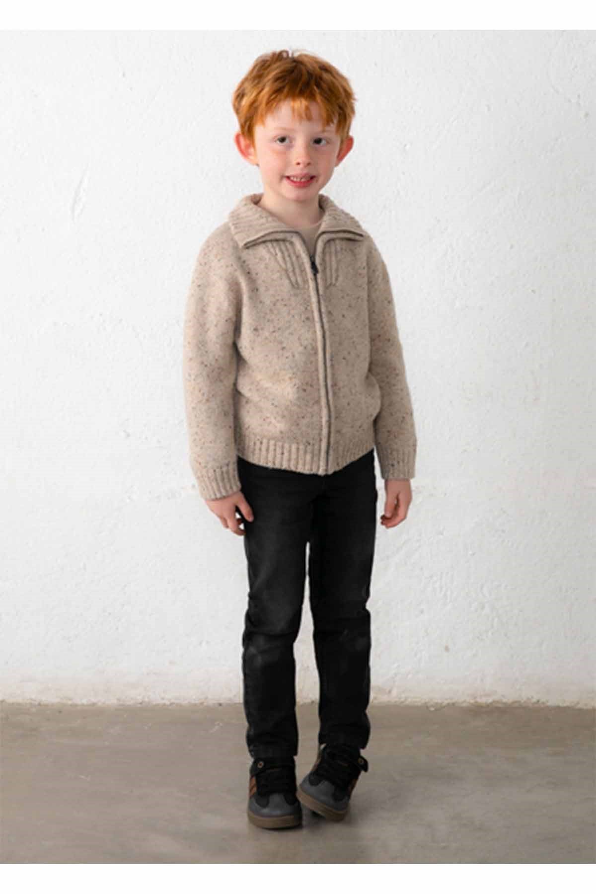 Mayoral Kış Sezon Erkek Çocuk Fermuarlı Triko Hırka - Bej