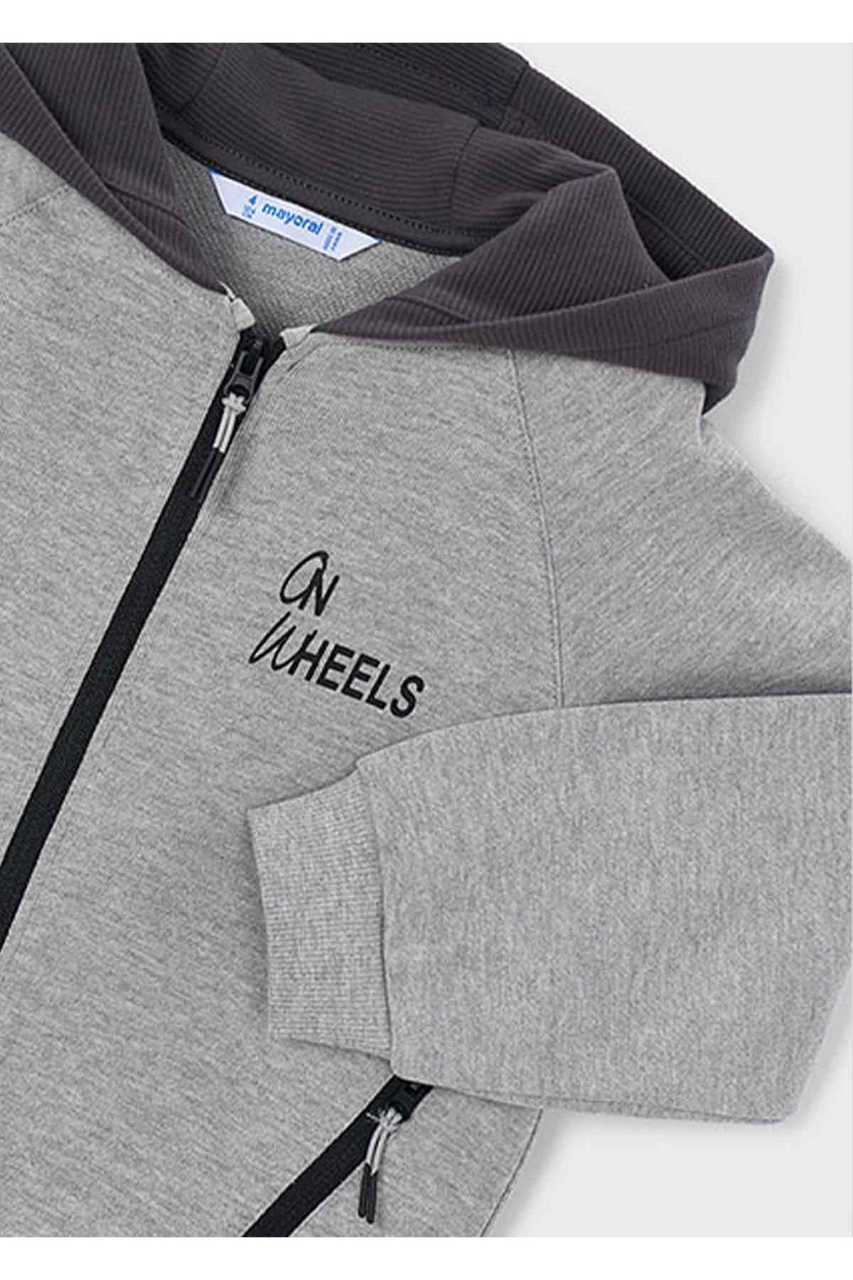 Mayoral Kış Sezon Erkek Çocuk Kapüşonlu Sweatshirt - Gri