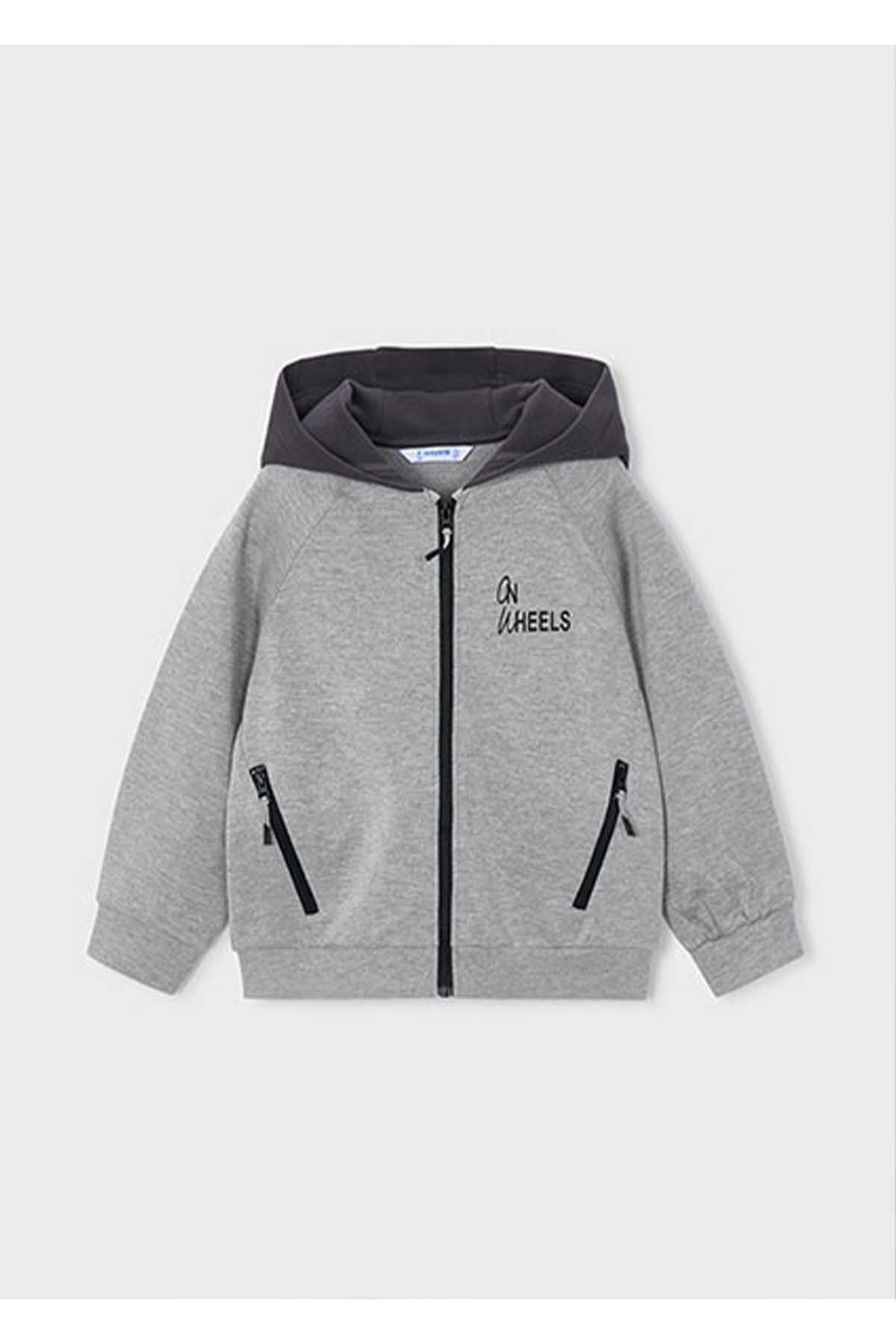 Mayoral Kış Sezon Erkek Çocuk Kapüşonlu Sweatshirt - Gri