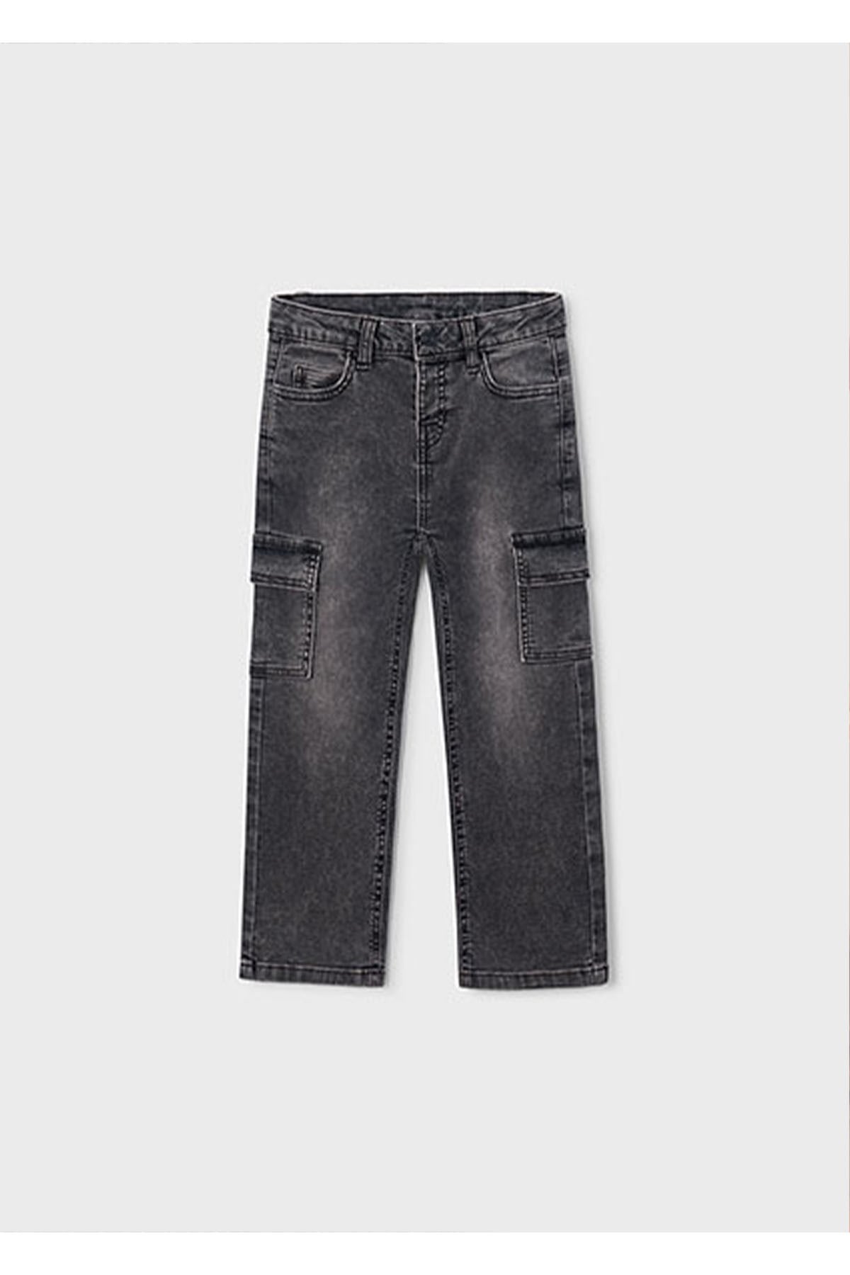 Mayoral Kış Sezon Erkek Çocuk Kargo Cep Denim Pantolon - Gri
