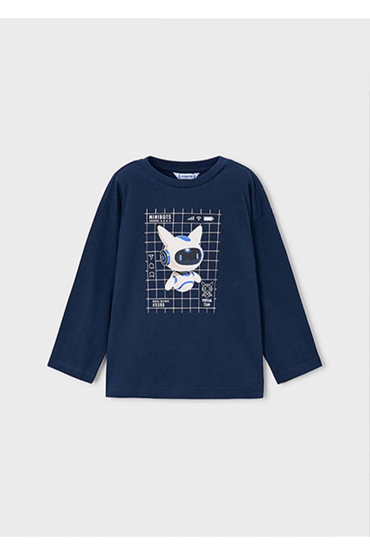Mayoral Kış Sezon Erkek Çocuk Uzun Kol Tshirt - Lacivert